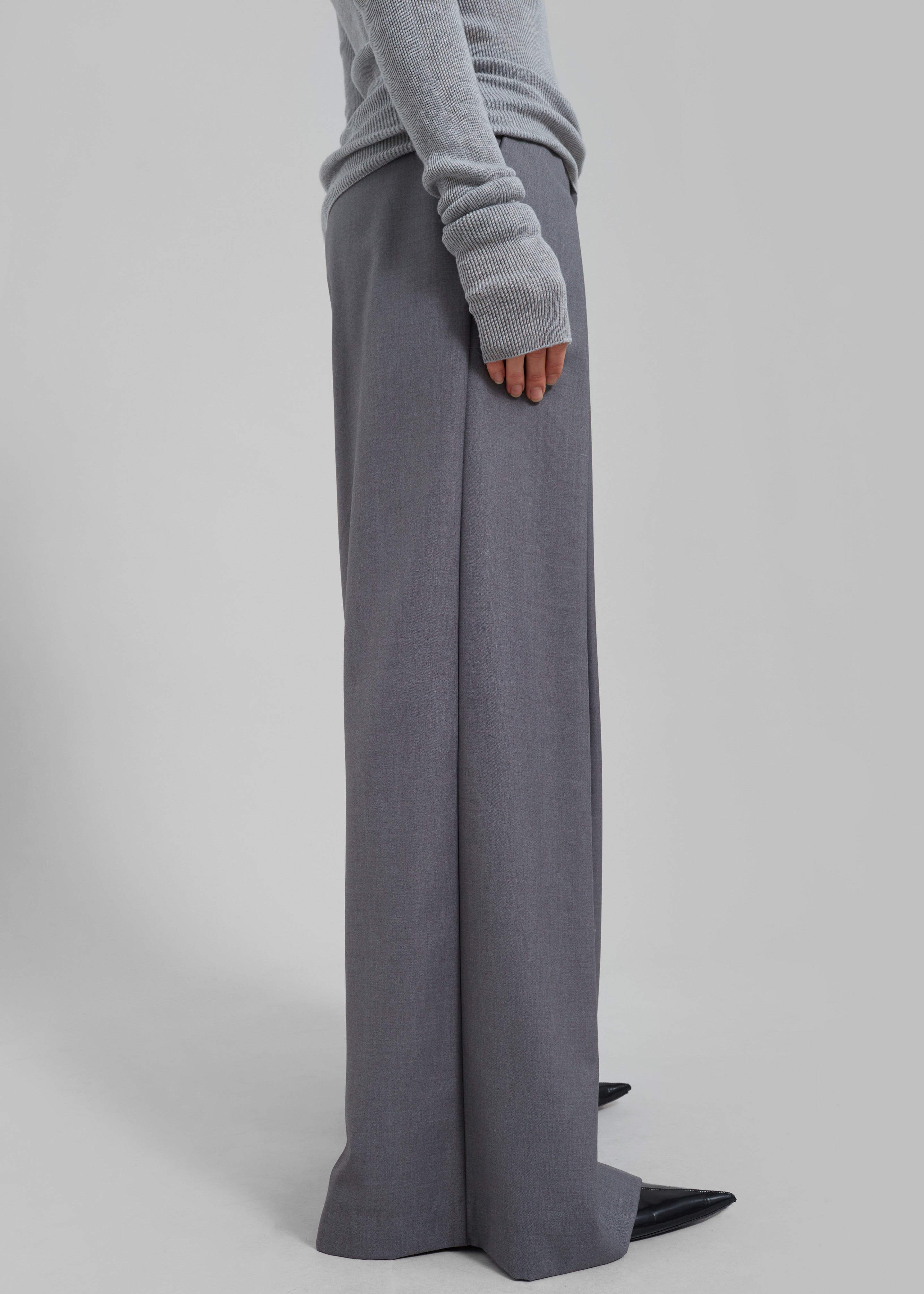 Noor Wide Pants - Grey - 4