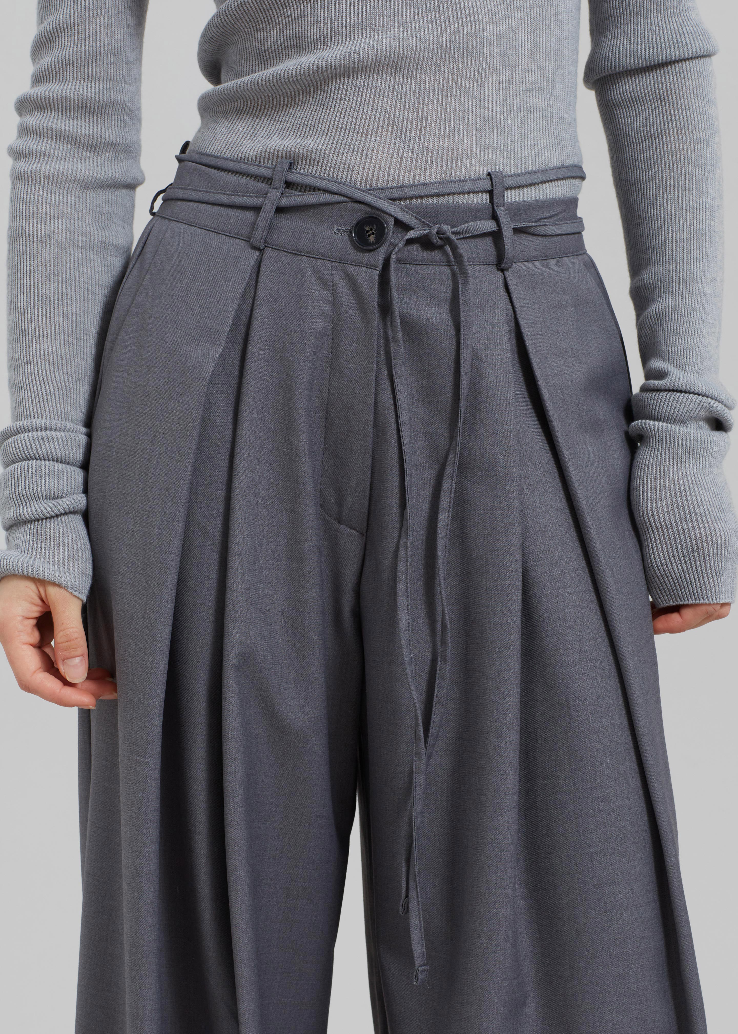 Noor Wide Pants - Grey - 3