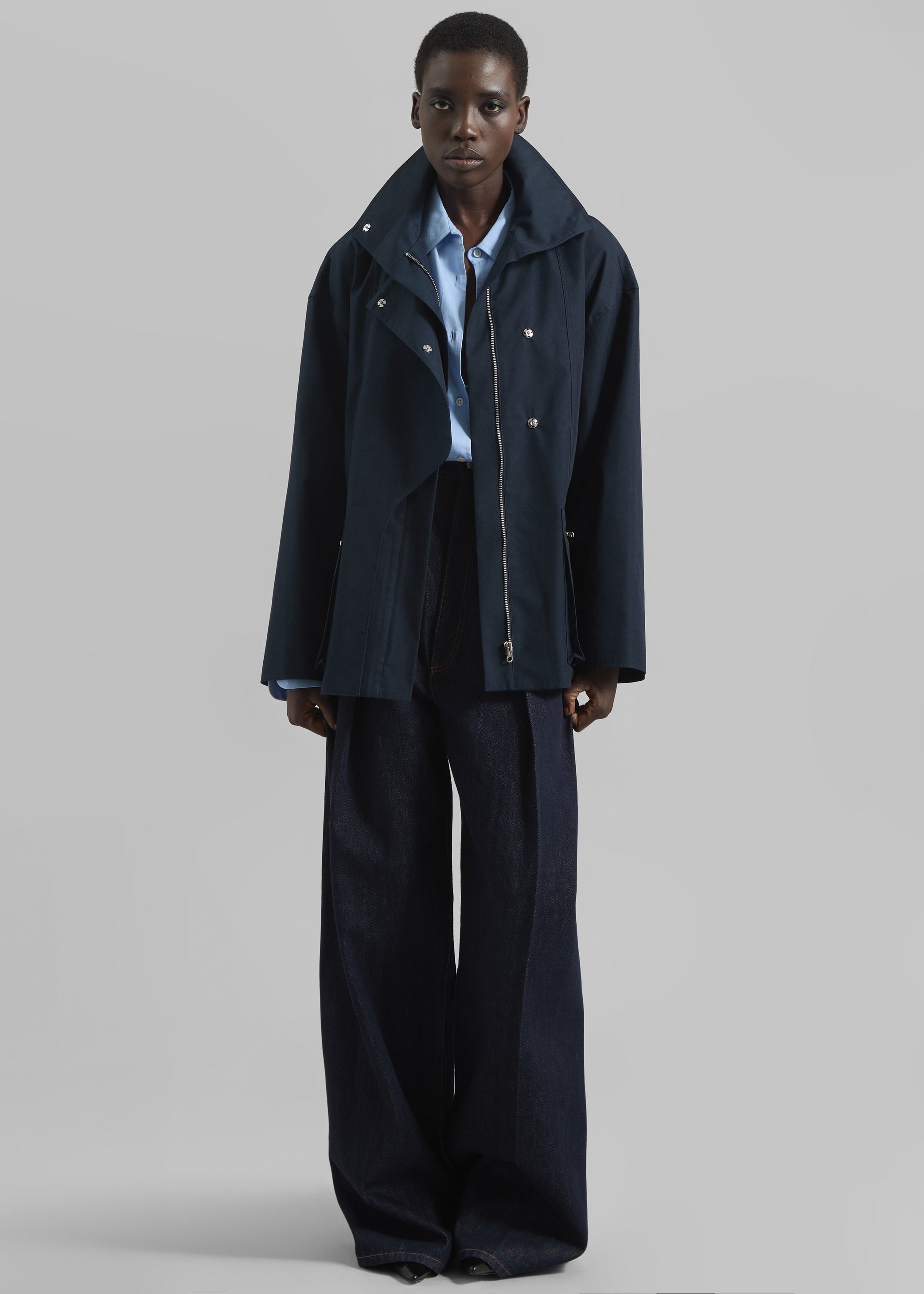 Shop the look image for Norris Short Trench - Navy