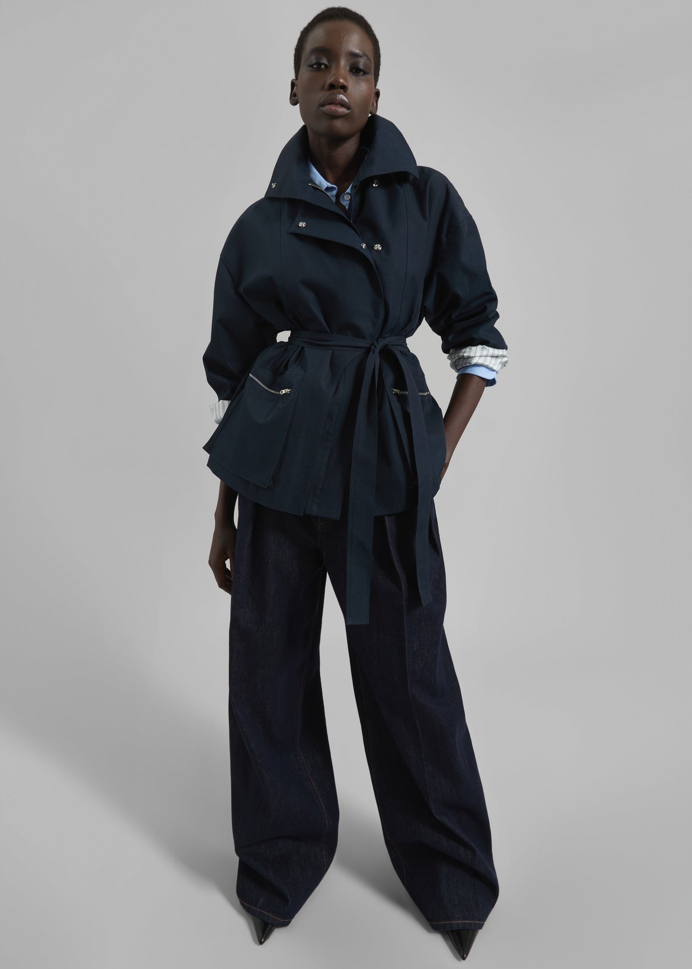 Norris Short Trench - Navy