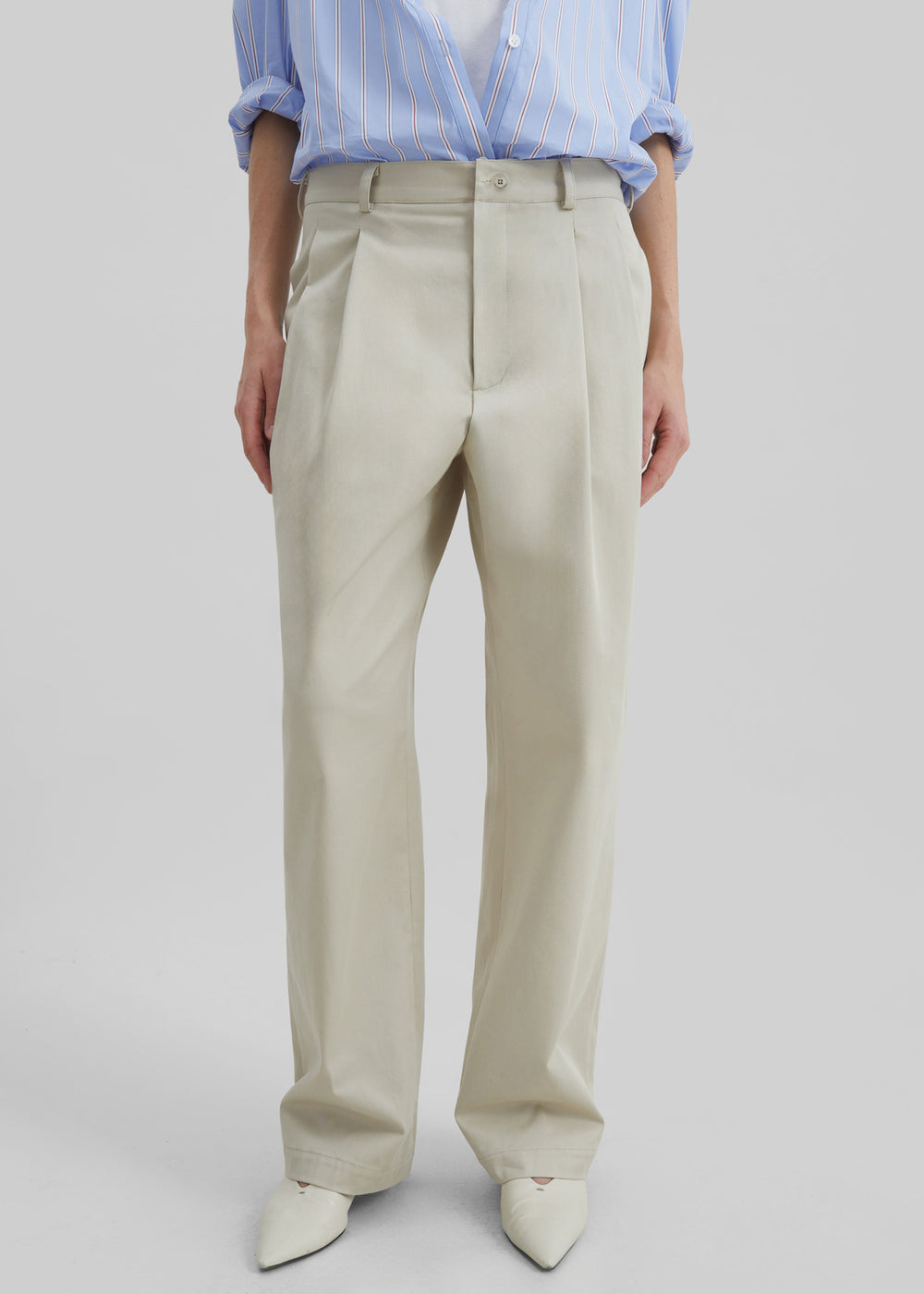 Norstrand Cotton Chino Trousers - Light Beige - 1