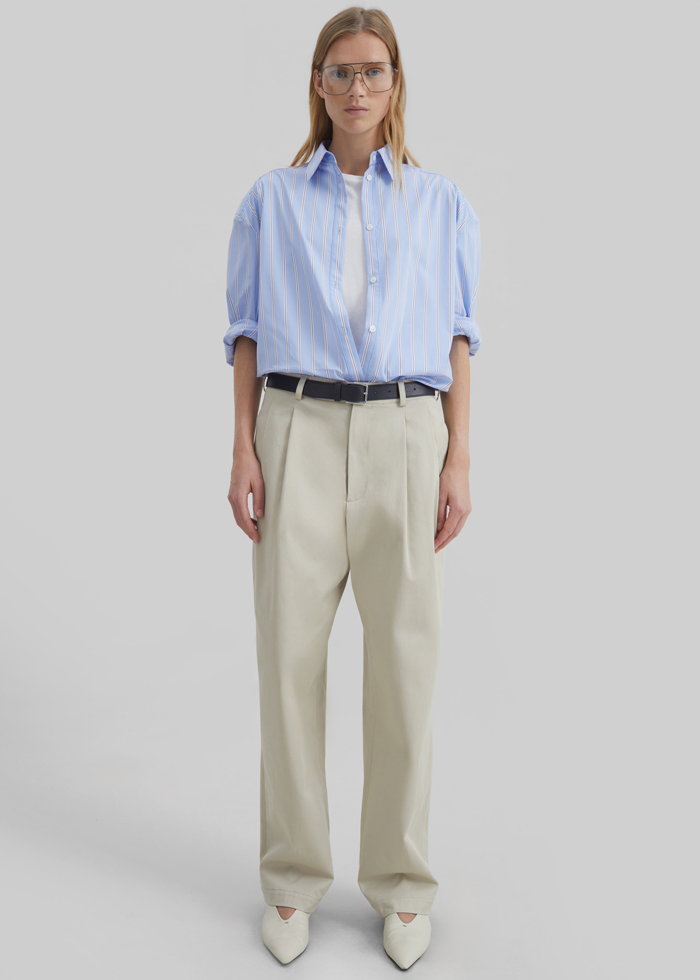 Norstrand Cotton Chino Trousers - Light Beige - 1