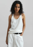 Nox Ribbed Tank Top - White