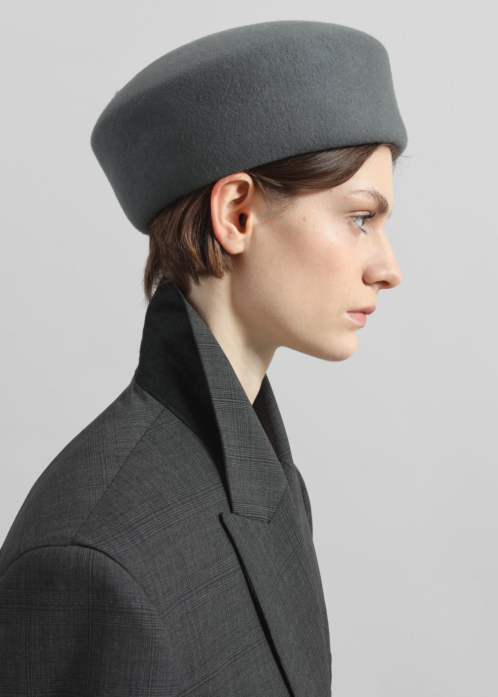 Noxley Pillbox Hat - Grey