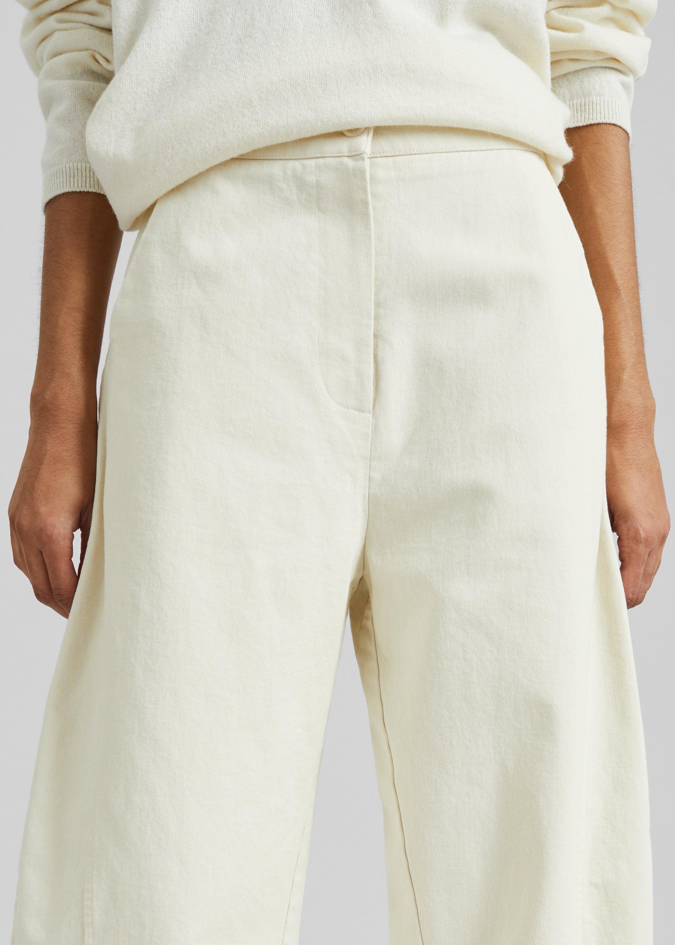 Noyon Barrel Leg Pants - Cream - 5