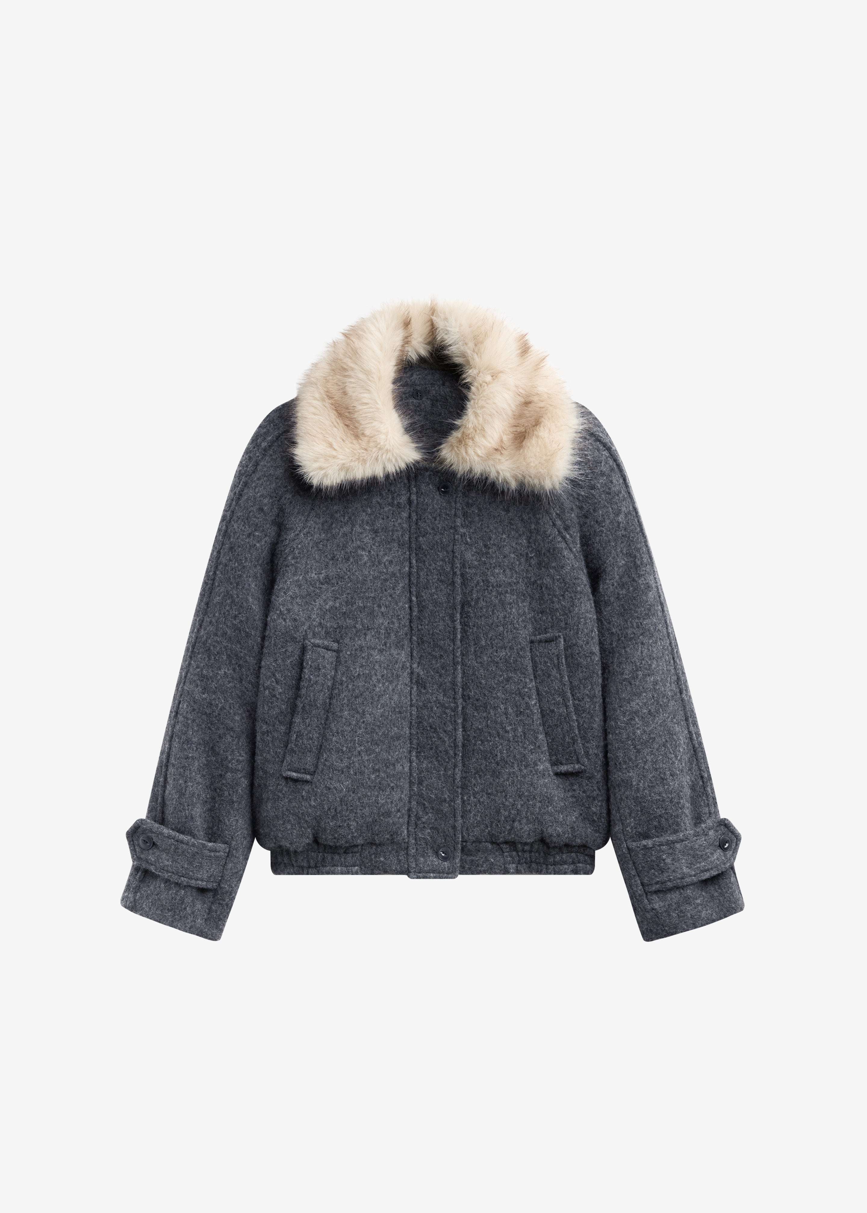 Nyborg Wool Quilted Jacket - Dark Grey - 10