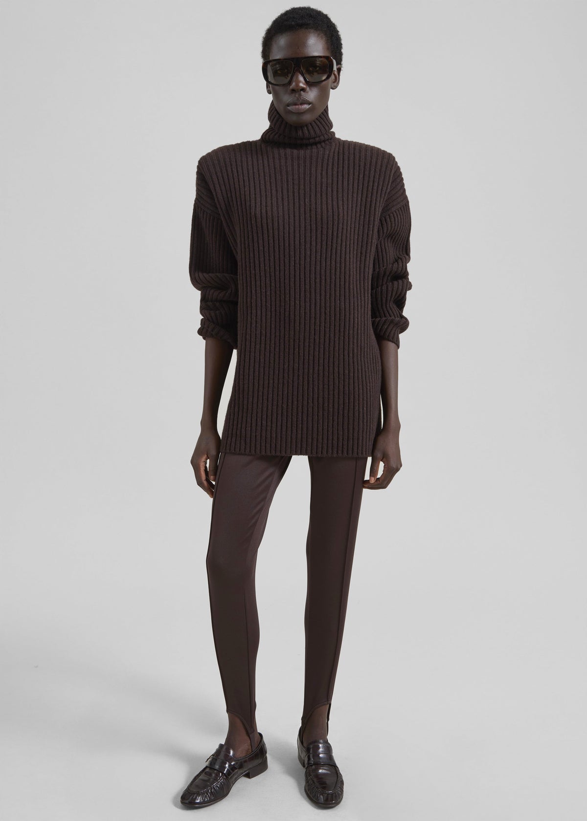 Lindall Turtleneck Sweater - Brown - 1