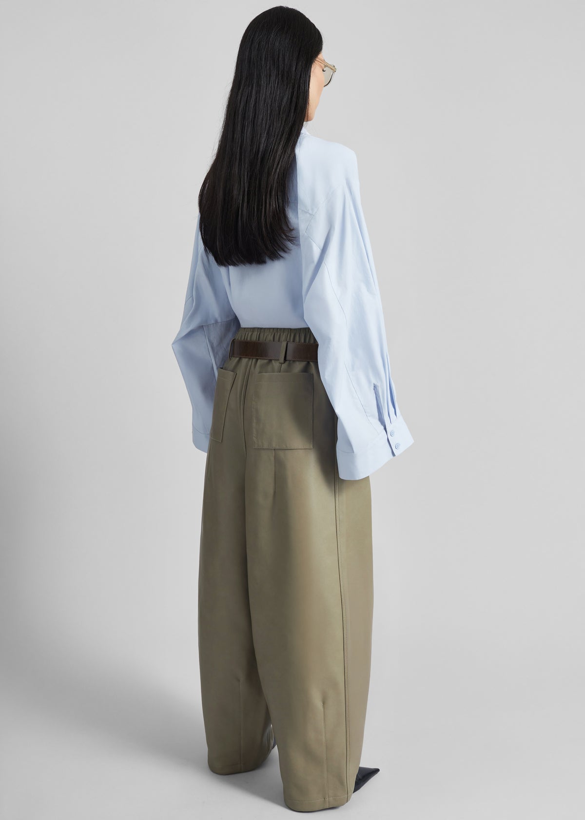 Oakdale Faux Leather Track Pants - Sage - 12