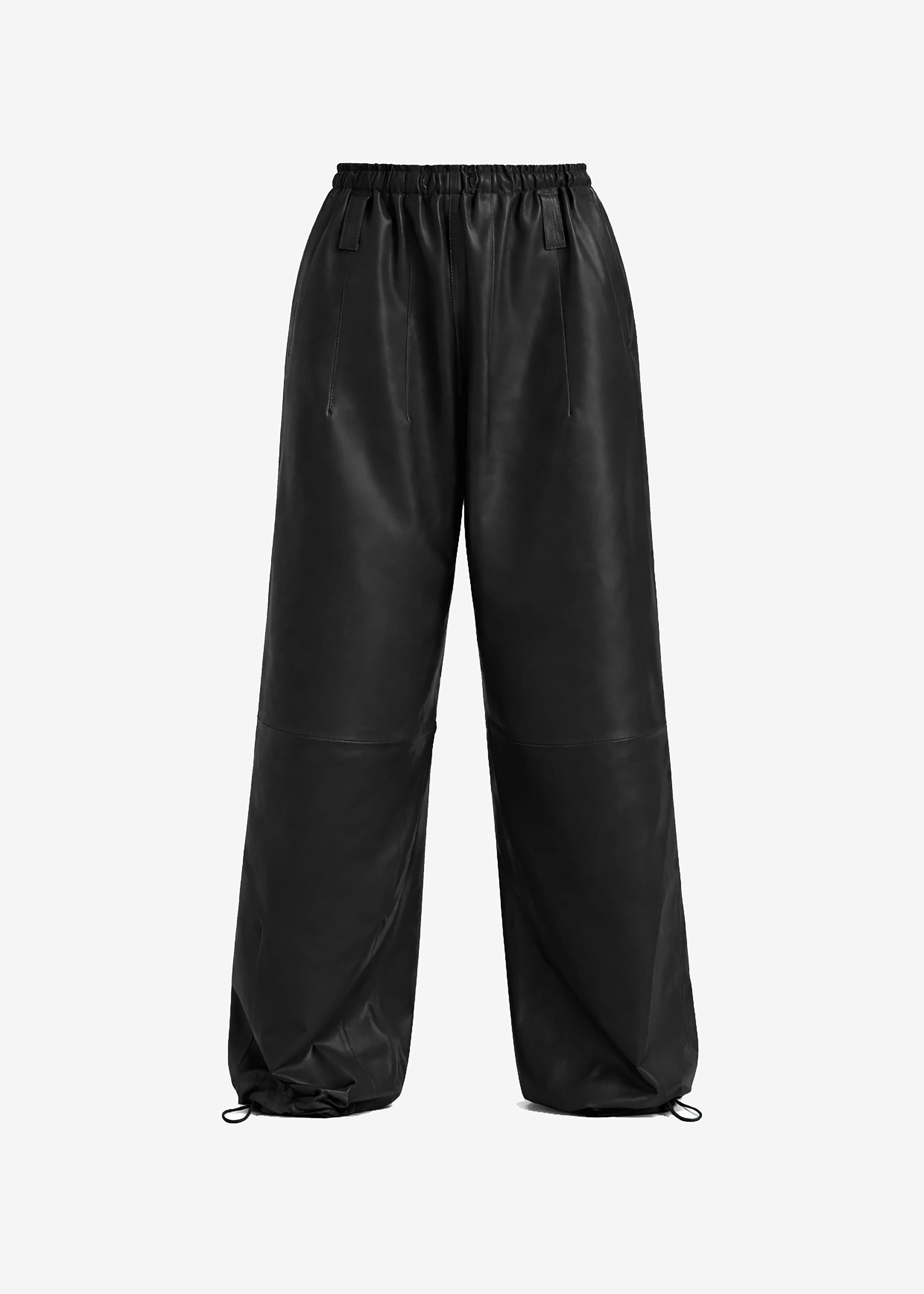 Oakdale Leather Track Pants - Black - 8