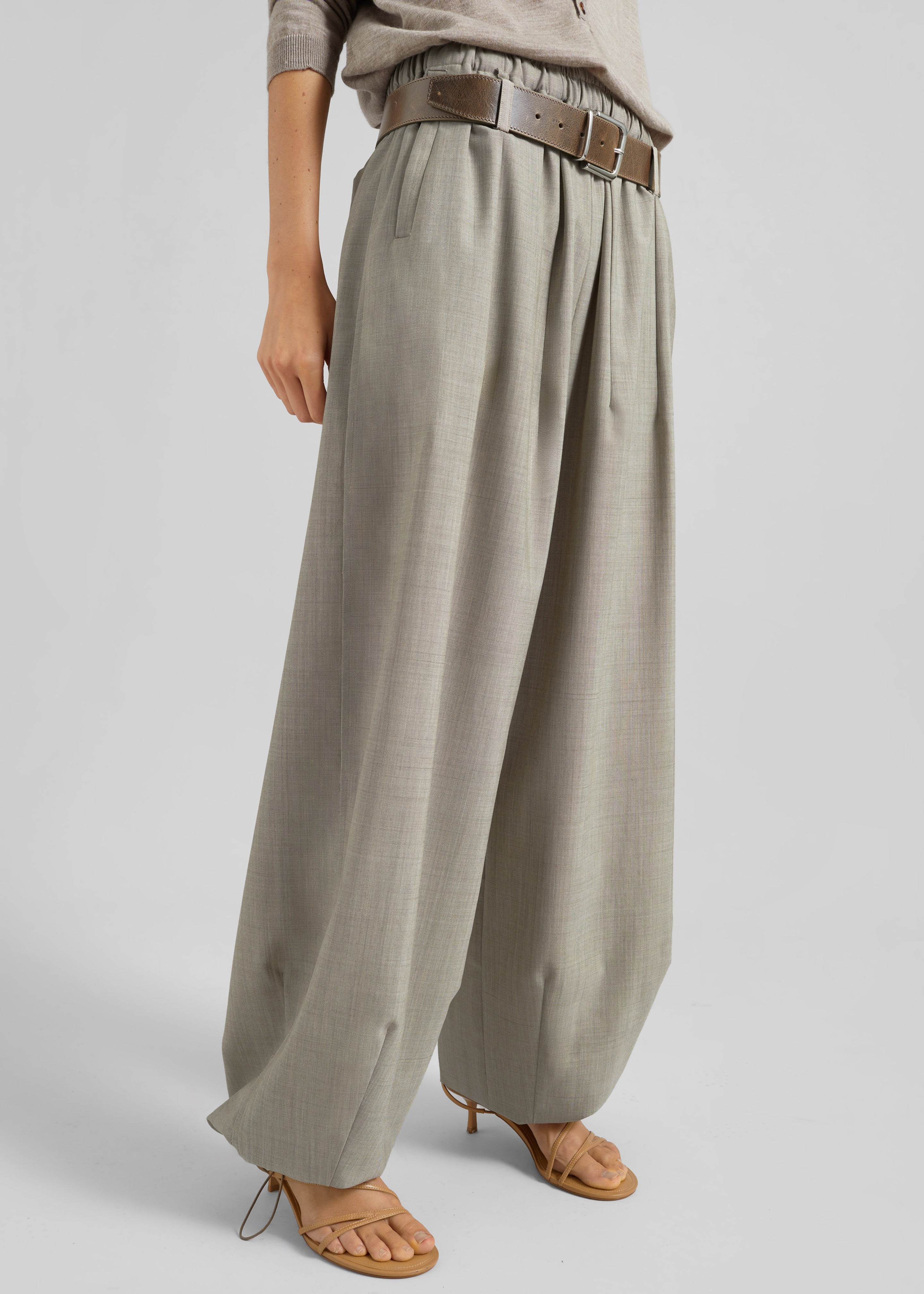 Oakdale Track Pants - Beige Melange - 1