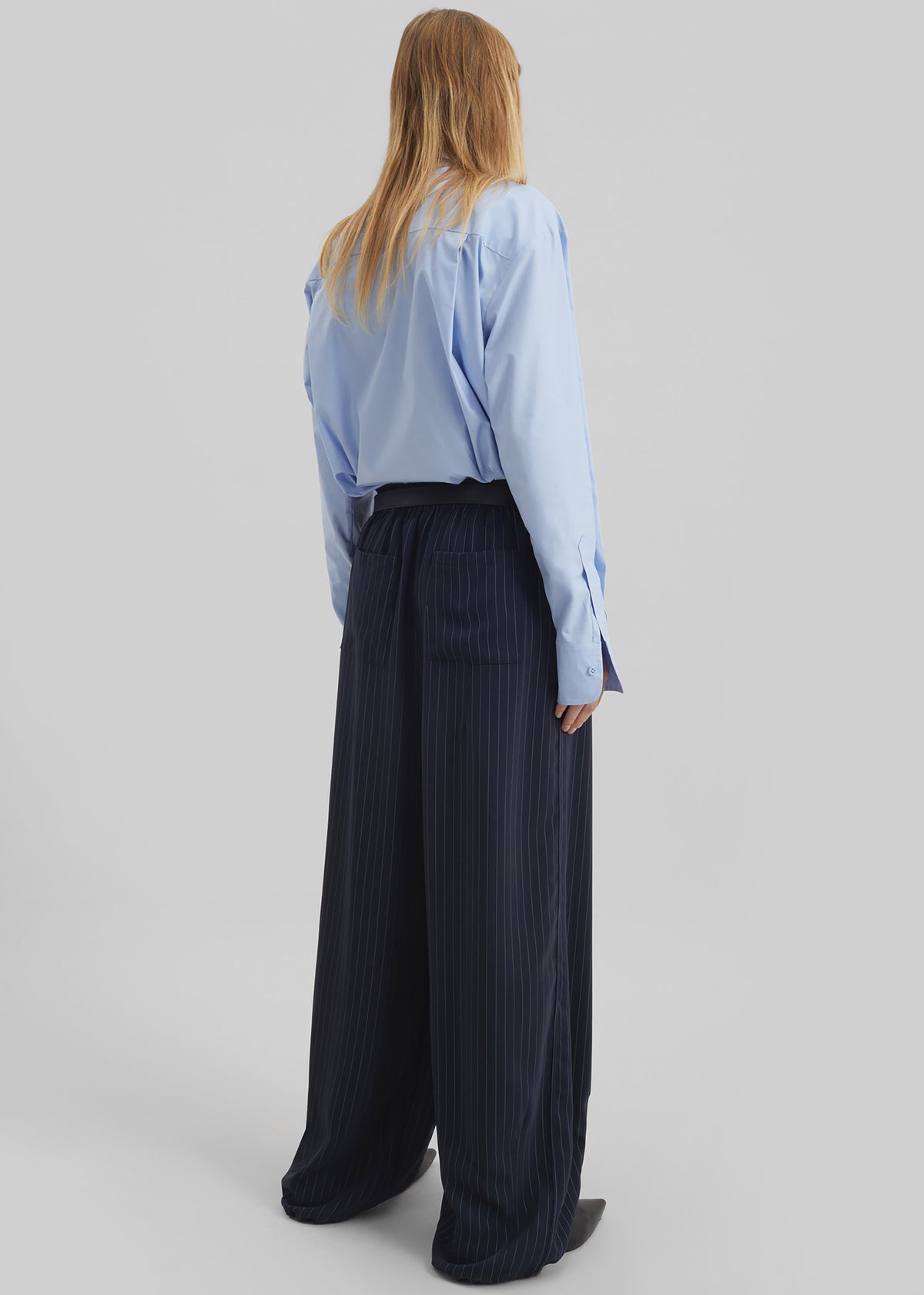 Oakdale Track Pants - Navy/White Pinstripe - 7