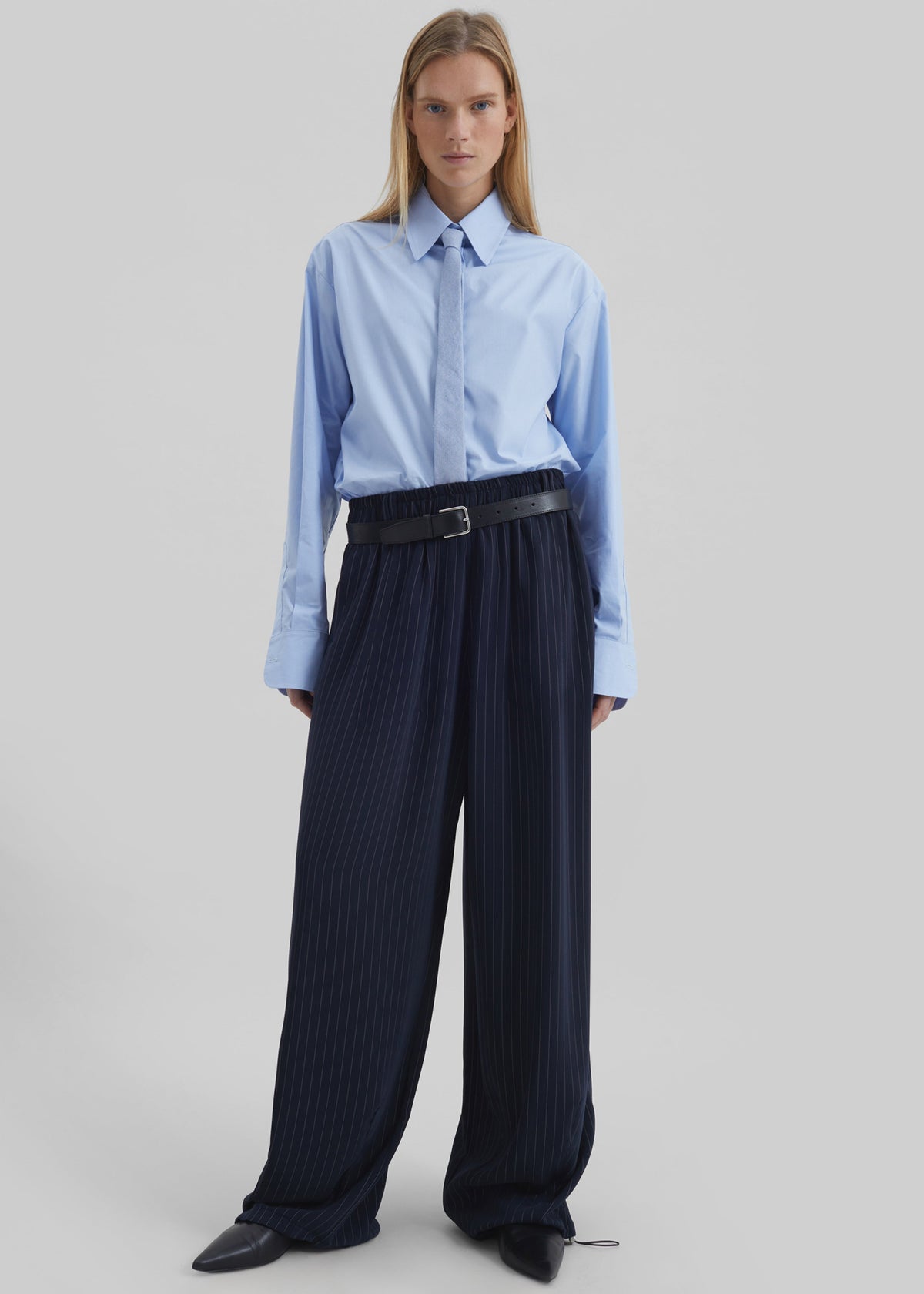 Oakdale Track Pants - Navy/White Pinstripe - 5