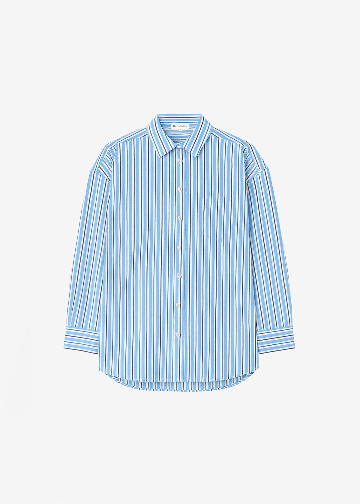 Oana Cotton Padded Shirt - Blue Multi Stripe - 6