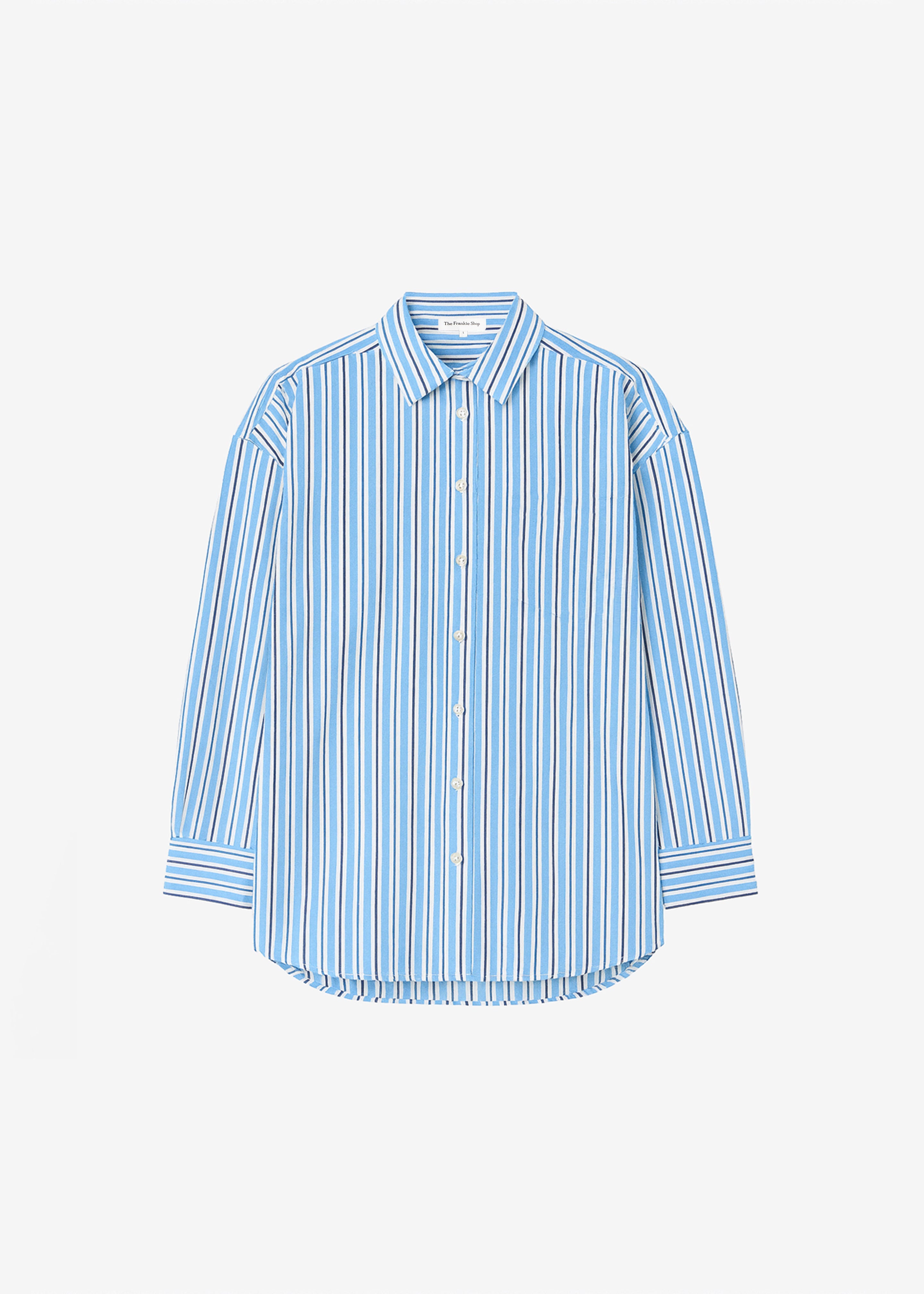 Oana Cotton Padded Shirt - Blue Multi Stripe - 6