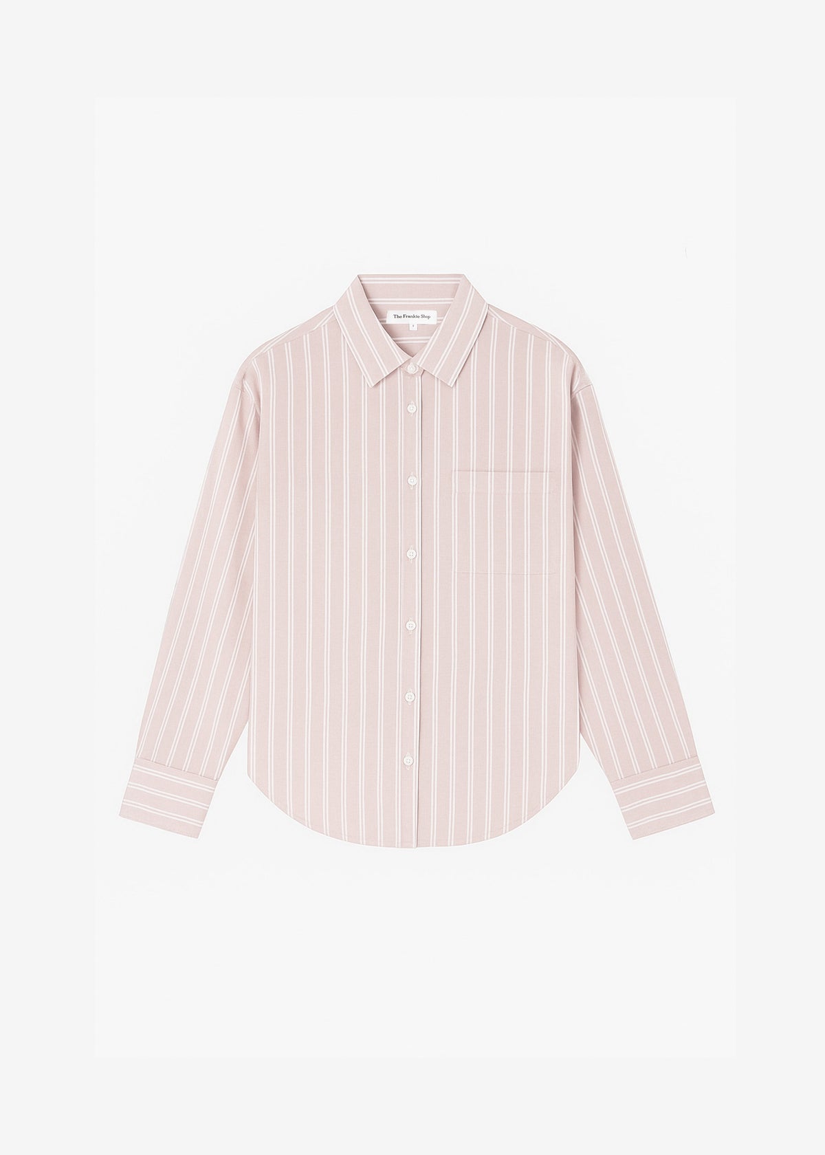 Oana Cotton Padded Shirt - Pink/White Stripes - 7