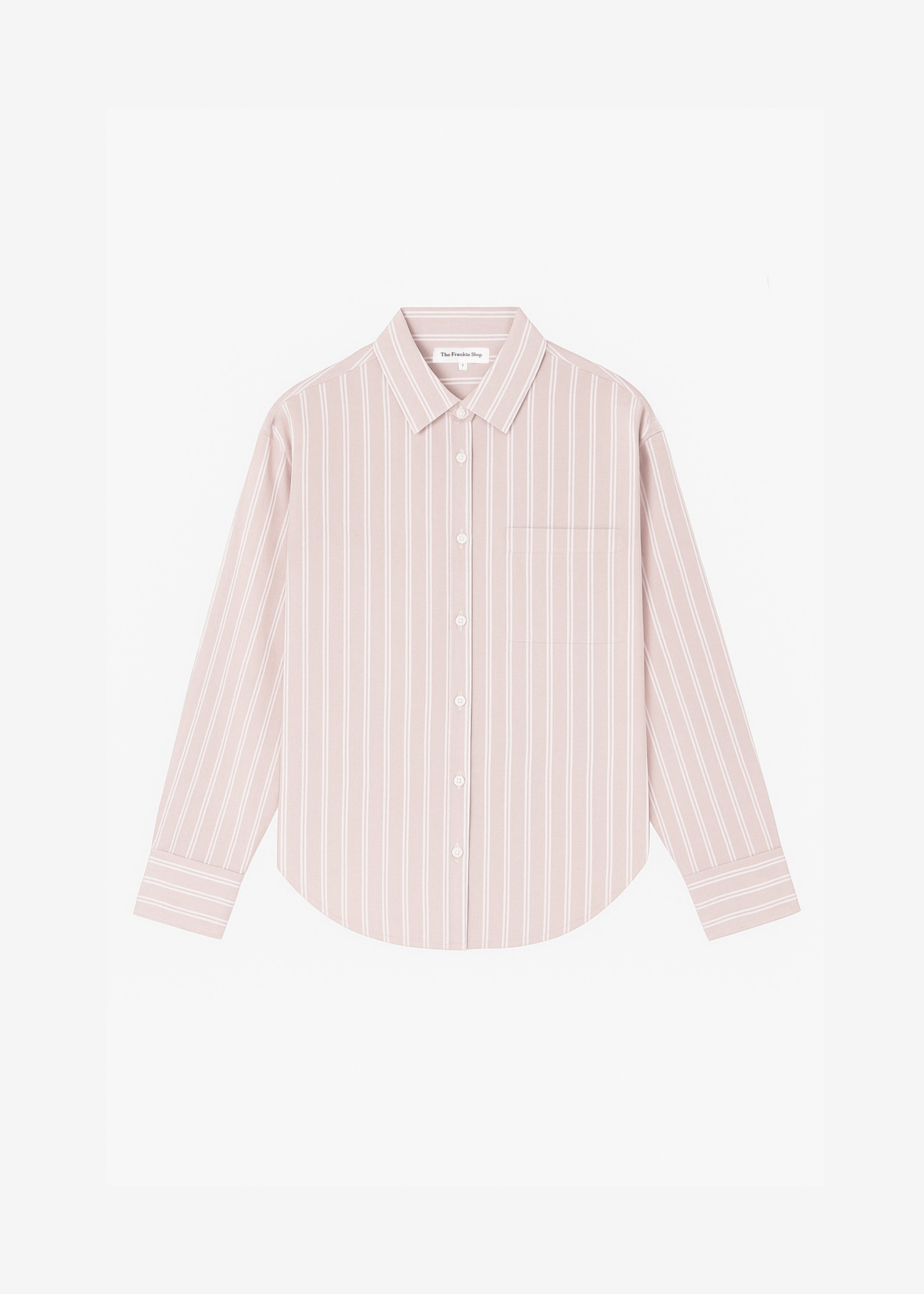 Oana Cotton Padded Shirt - Pink/White Stripes - 7