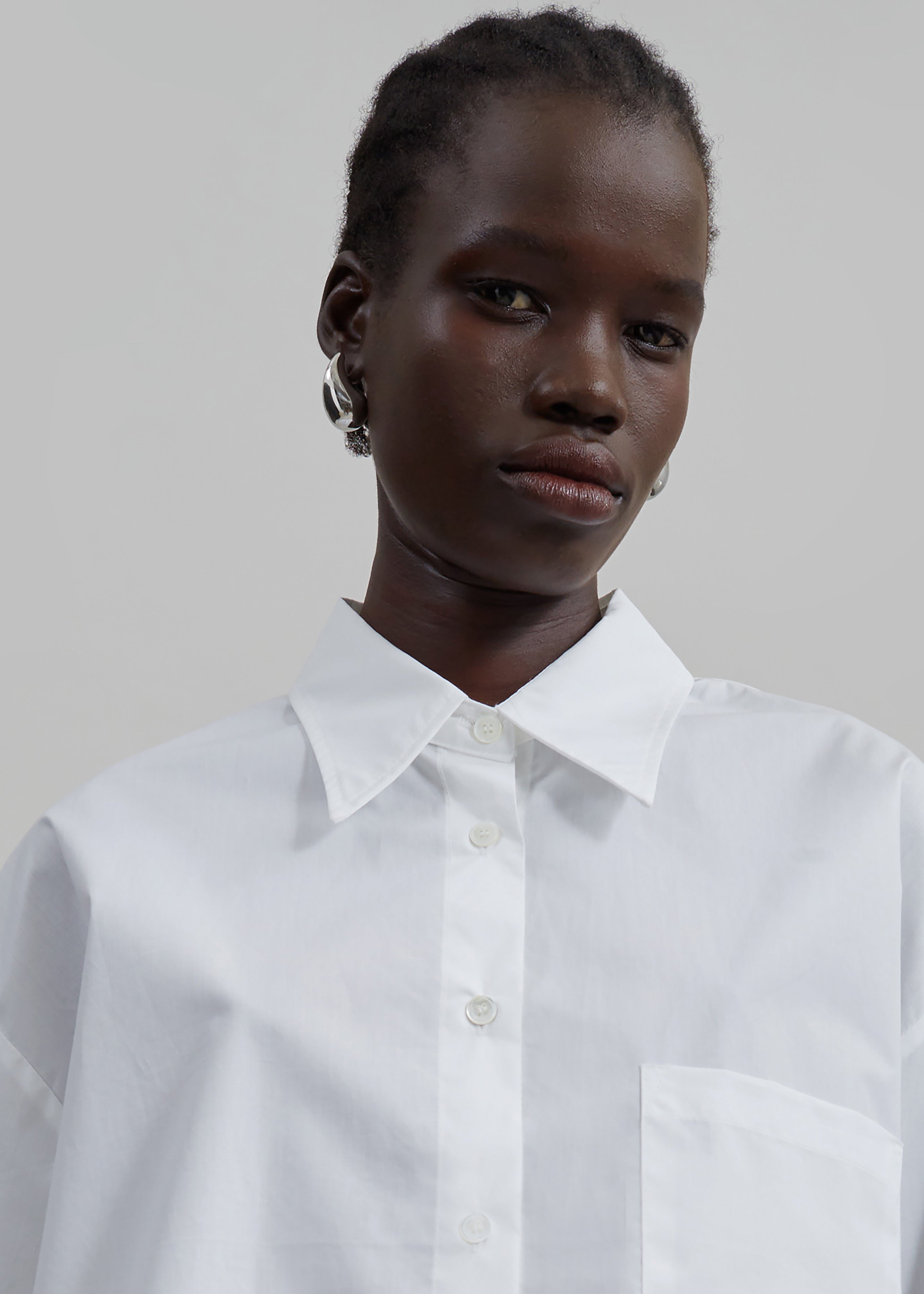 Odem Cropped Shirt - White - 5