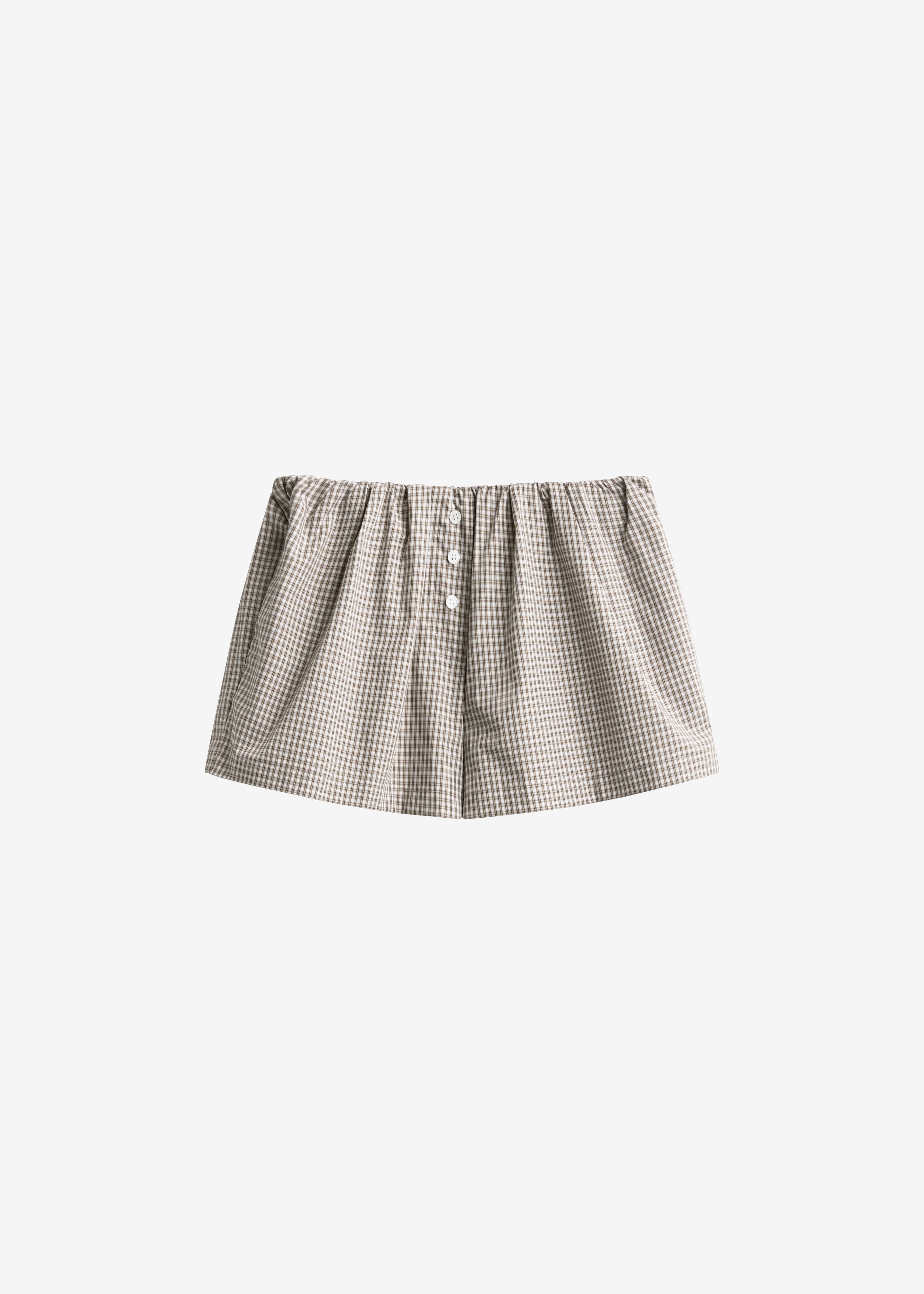 Odemira Mini Boxer Shorts - Beige Plaid - 8