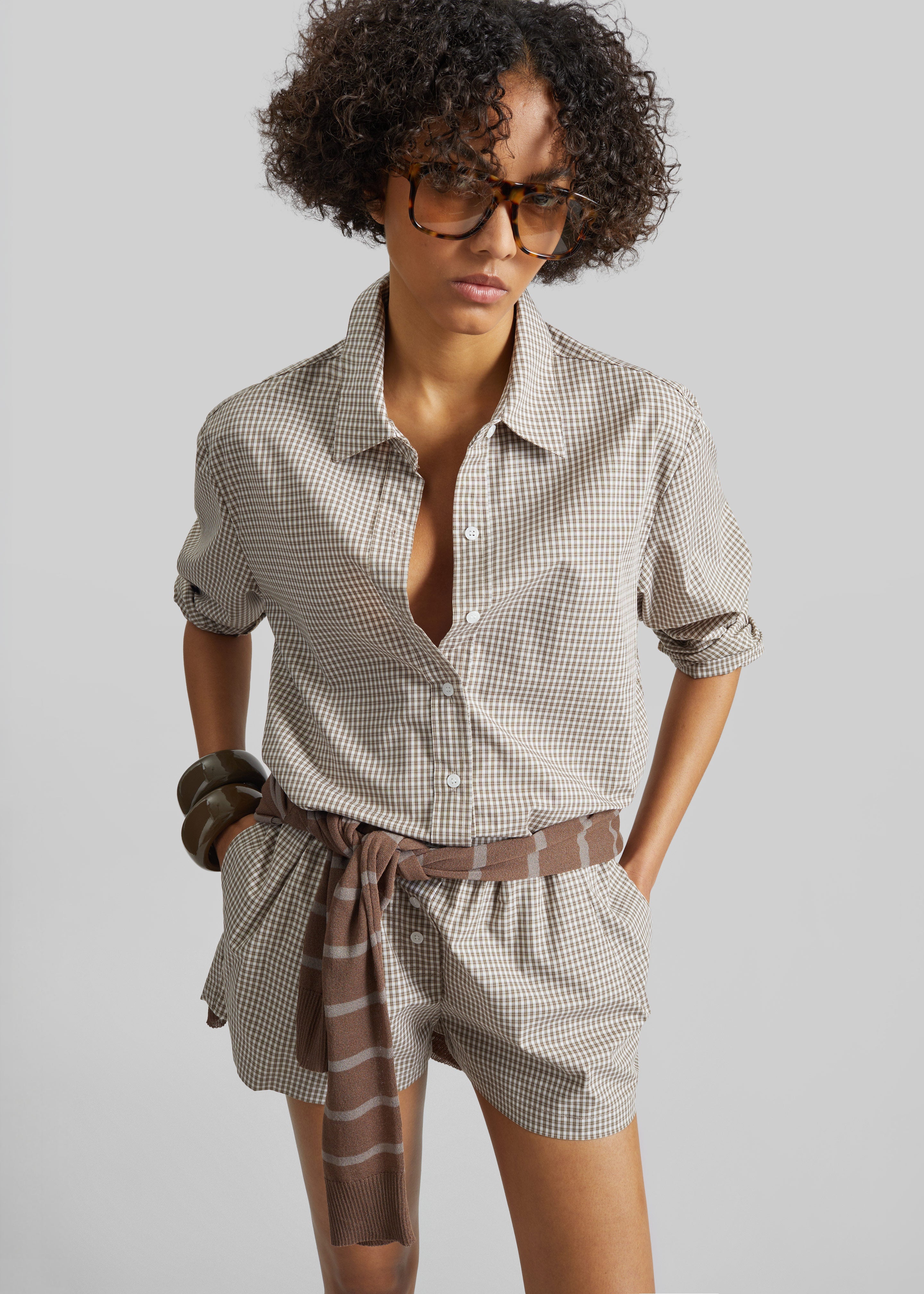 Odemira Shirt - Beige Plaid - 7