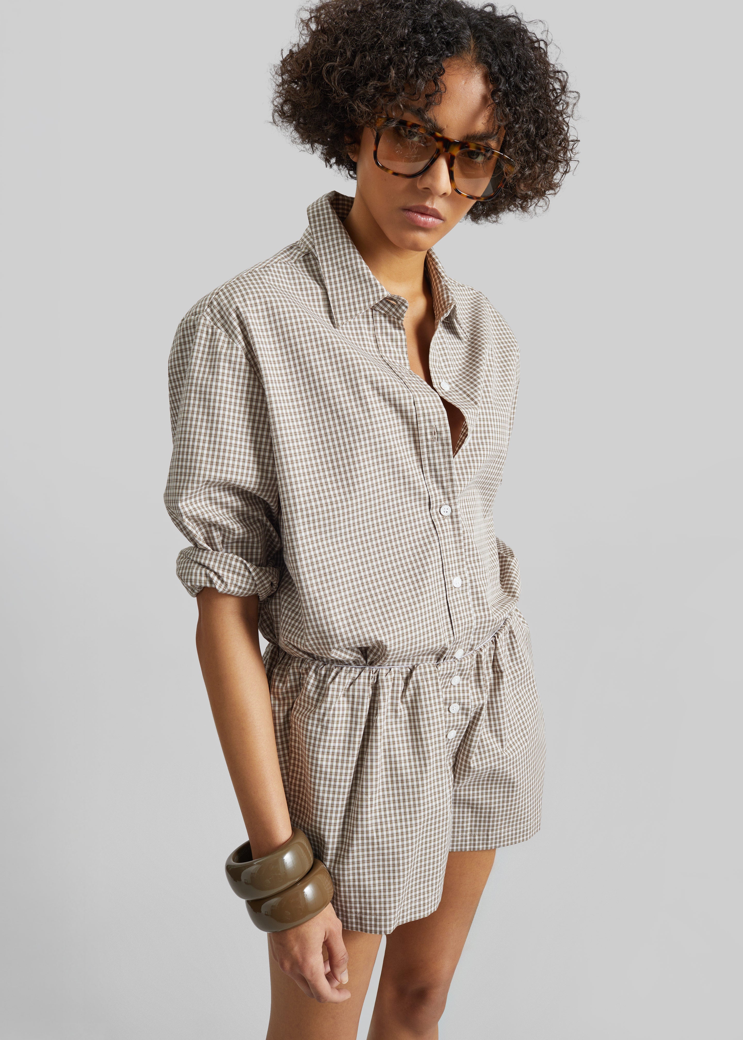 Odemira Shirt - Beige Plaid - 4