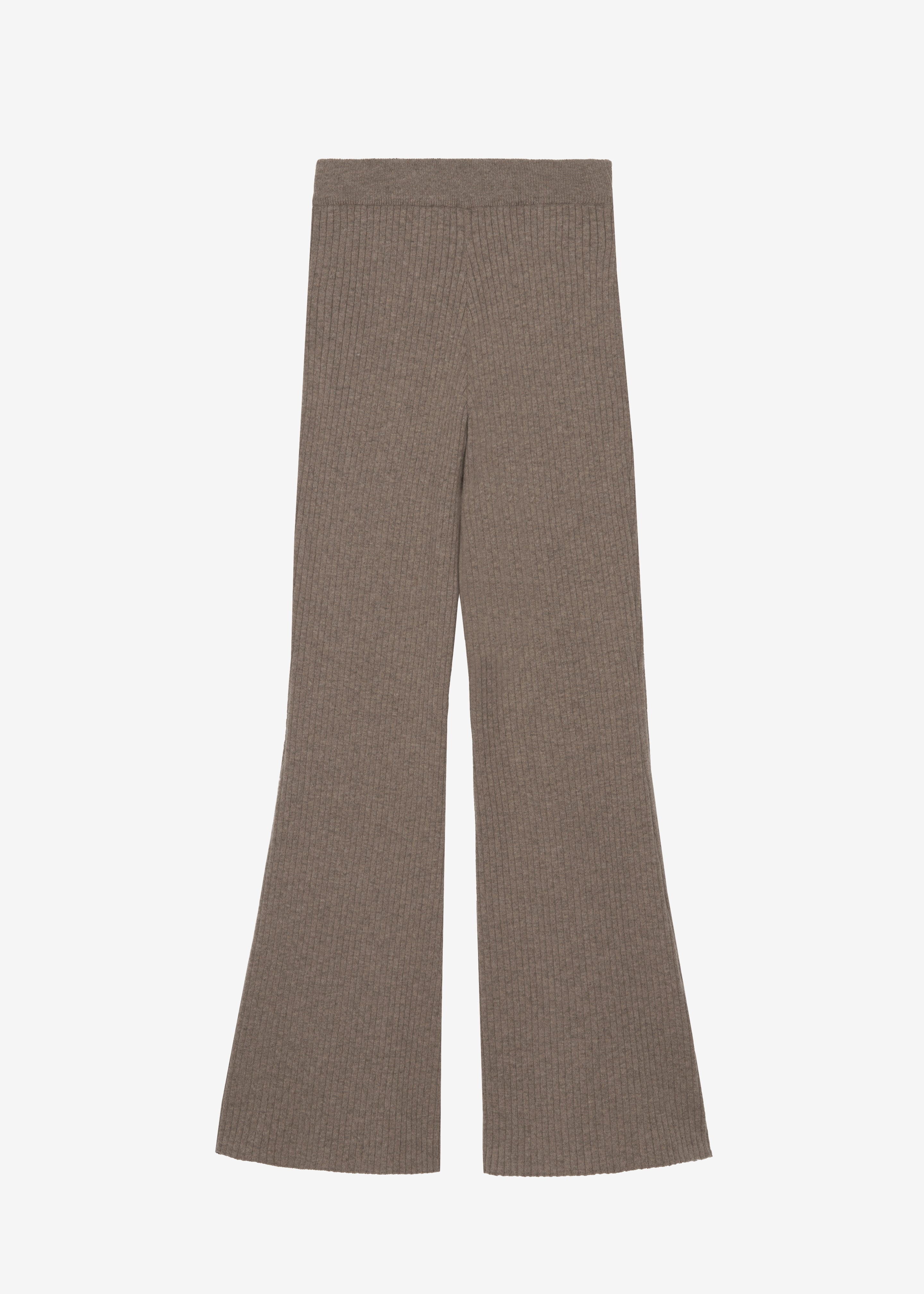 Odense Ribbed Flared Pants - Brown - 11