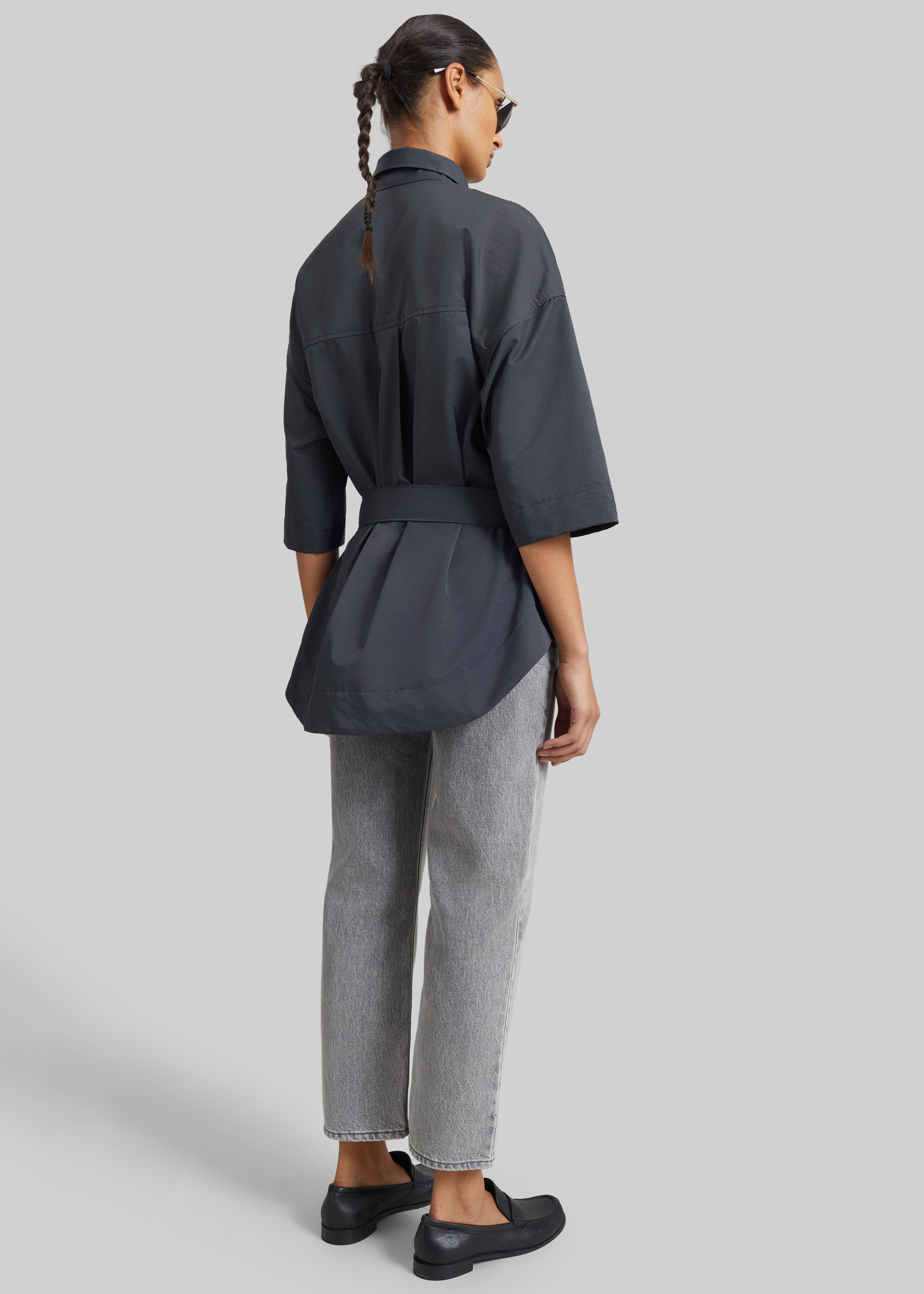 Odesa Belted Shirt - Charcoal - 10