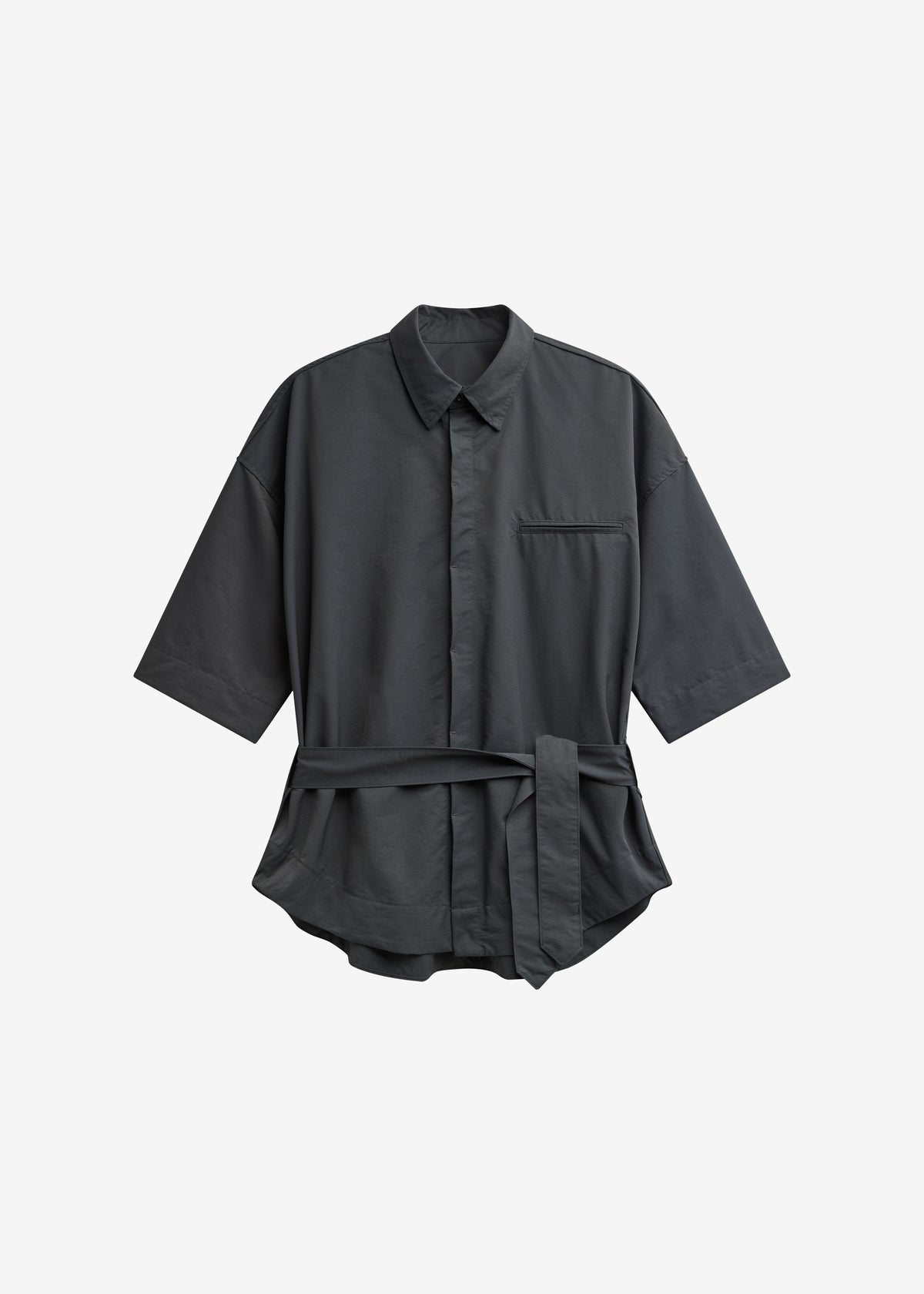 Odesa Belted Shirt - Charcoal - 6