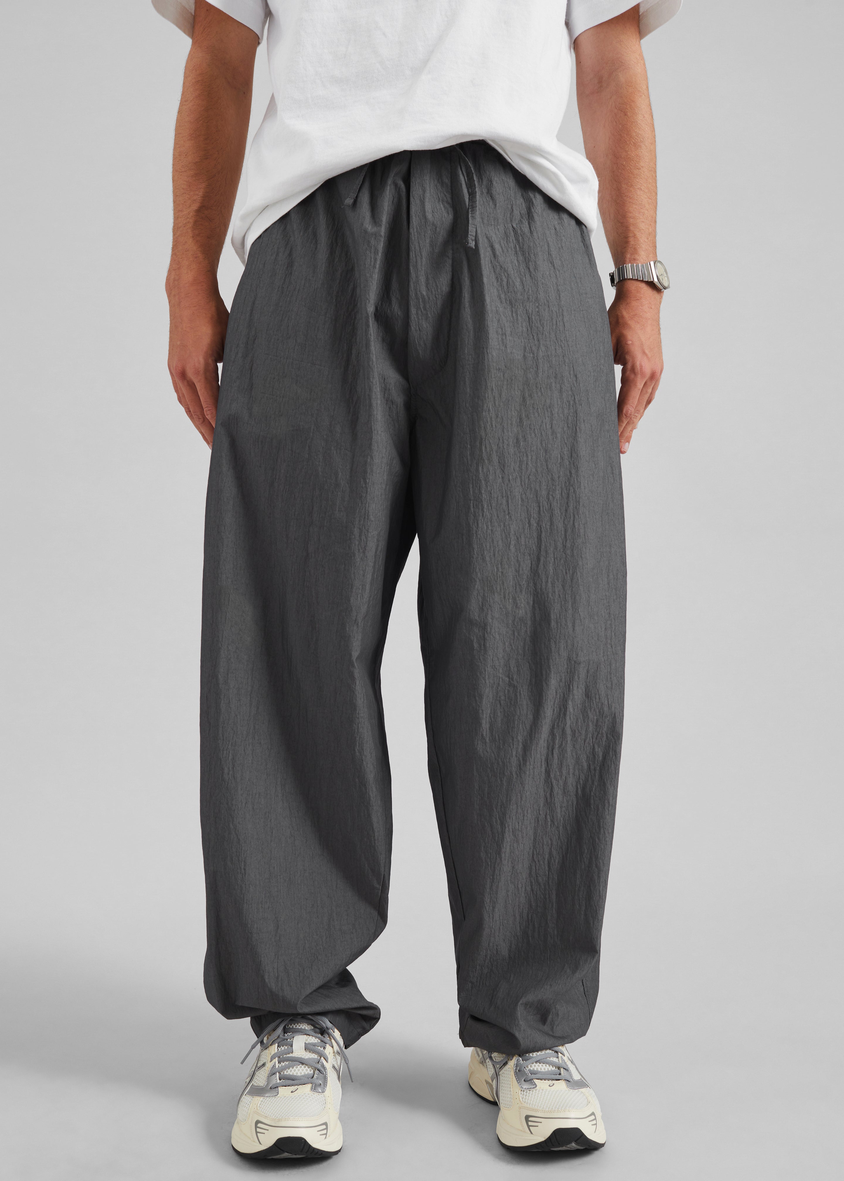 Ohio Crinkled Poplin Pants - Slate Grey - 2
