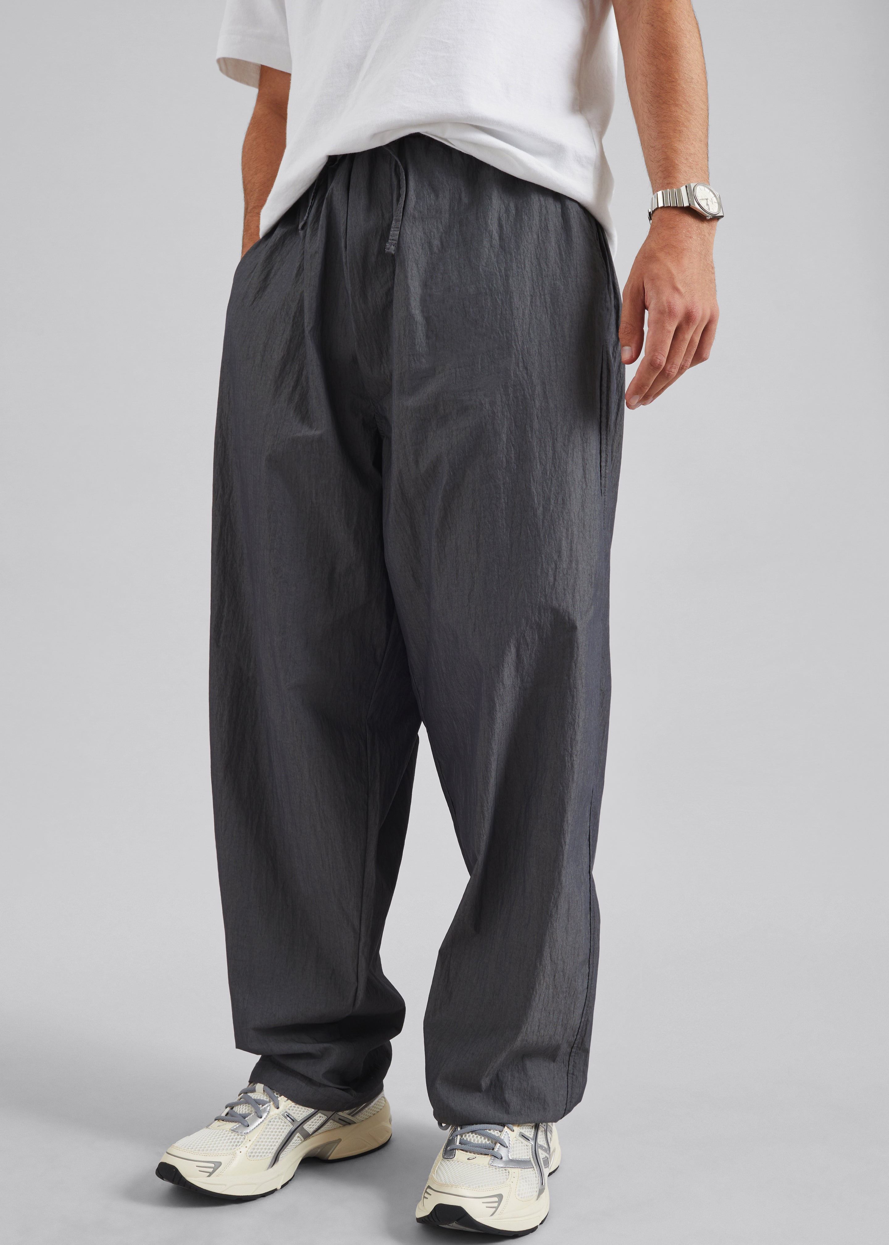 Ohio Crinkled Poplin Pants - Slate Grey - 8