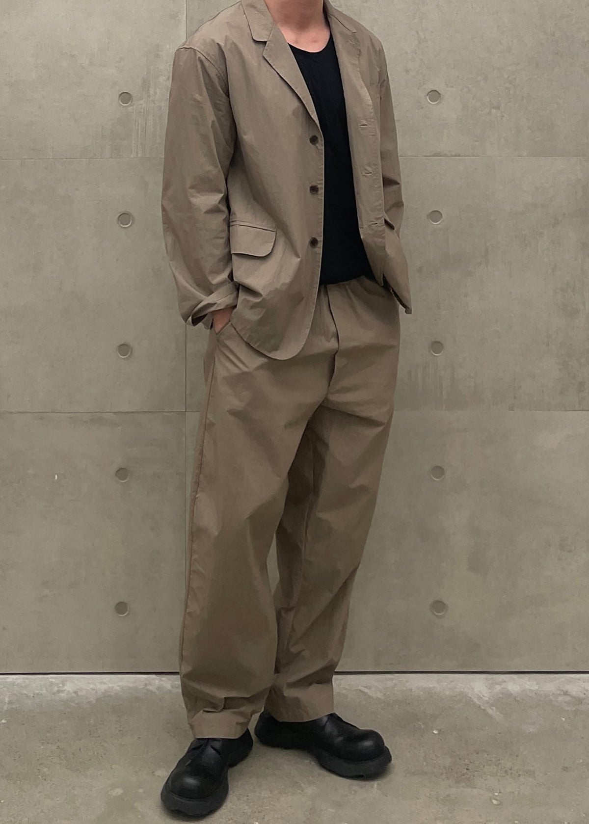 Ohio Crinkled Poplin Blazer - Taupe - 8