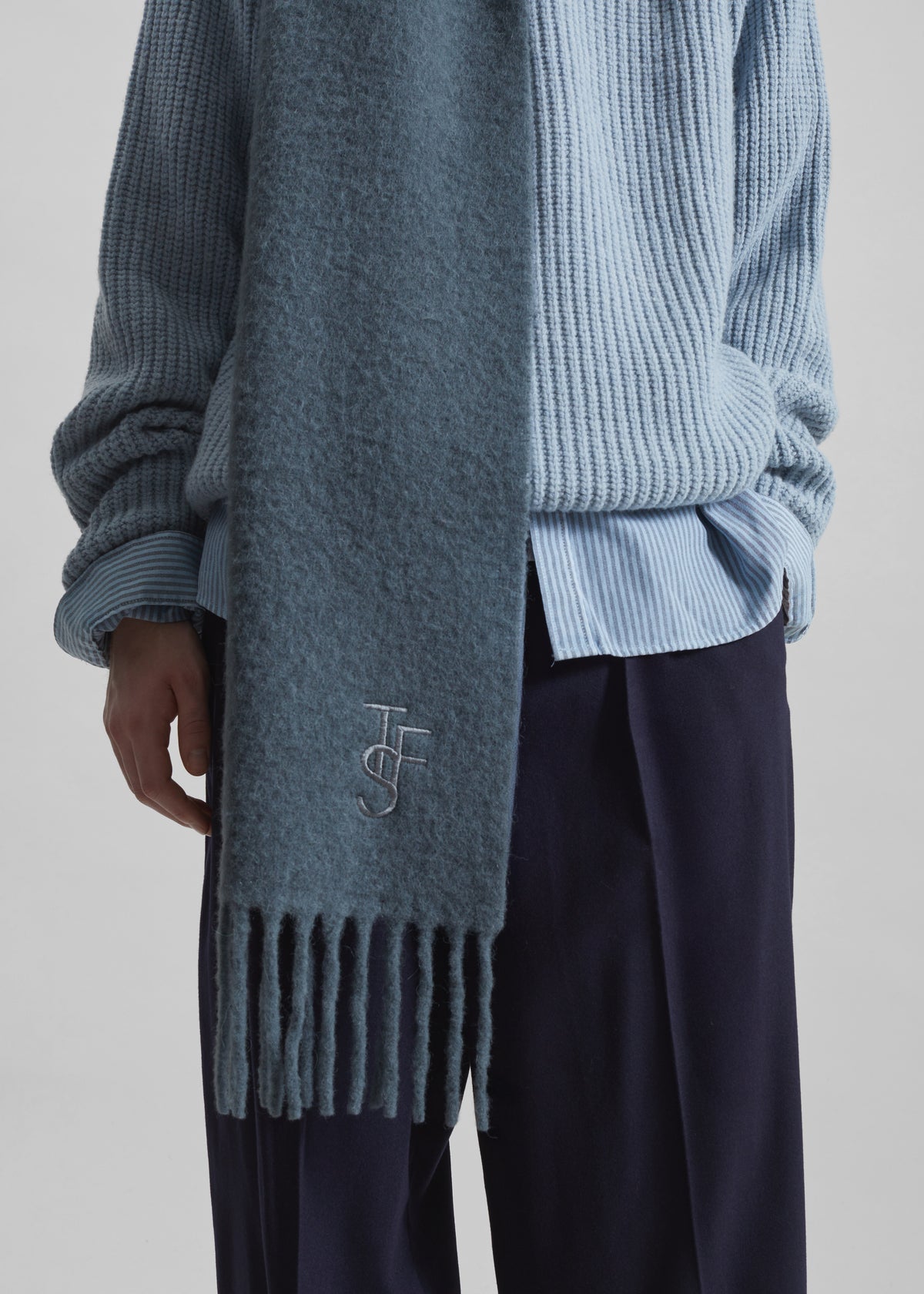 Olari Alpaca Blend Scarf - Dark Grey - 5 - [gender-male]