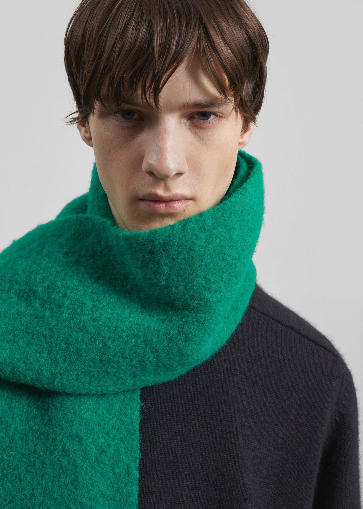 Olari Alpaca Blend Scarf - Green - 7