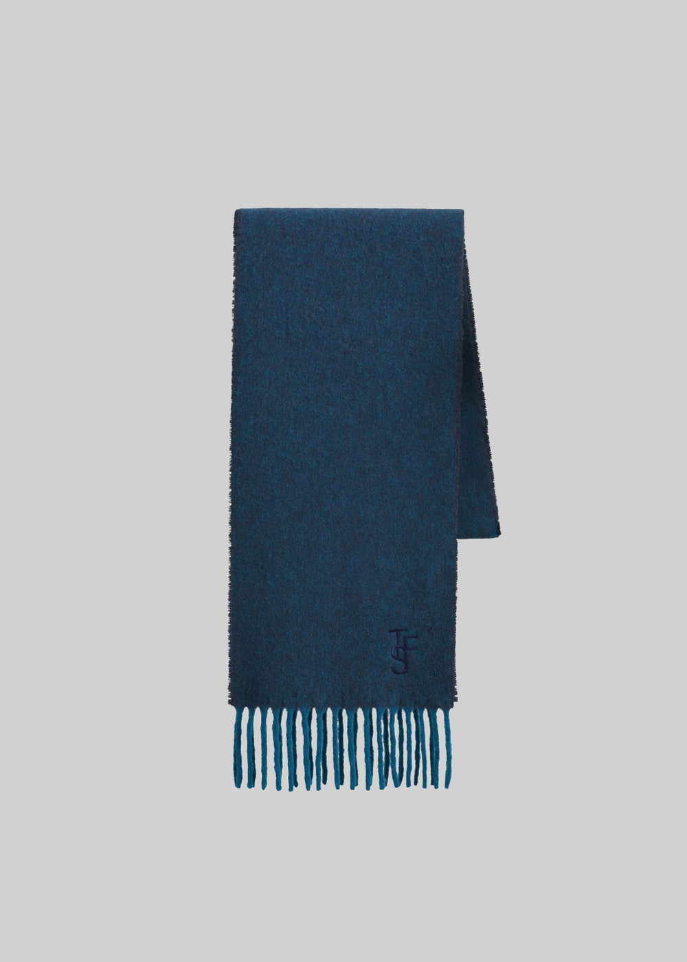 Olari Alpaca Blend Scarf - Navy Melange