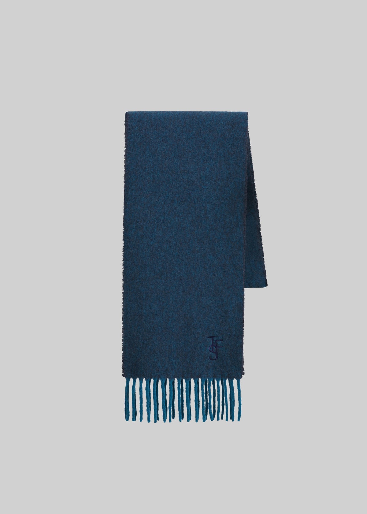 Olari Alpaca Blend Scarf - Navy Melange - 2