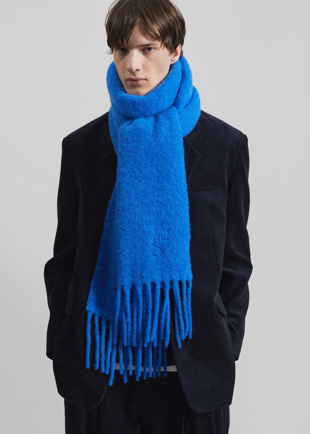 Olari Alpaca Blend Scarf - Royal Blue - 1