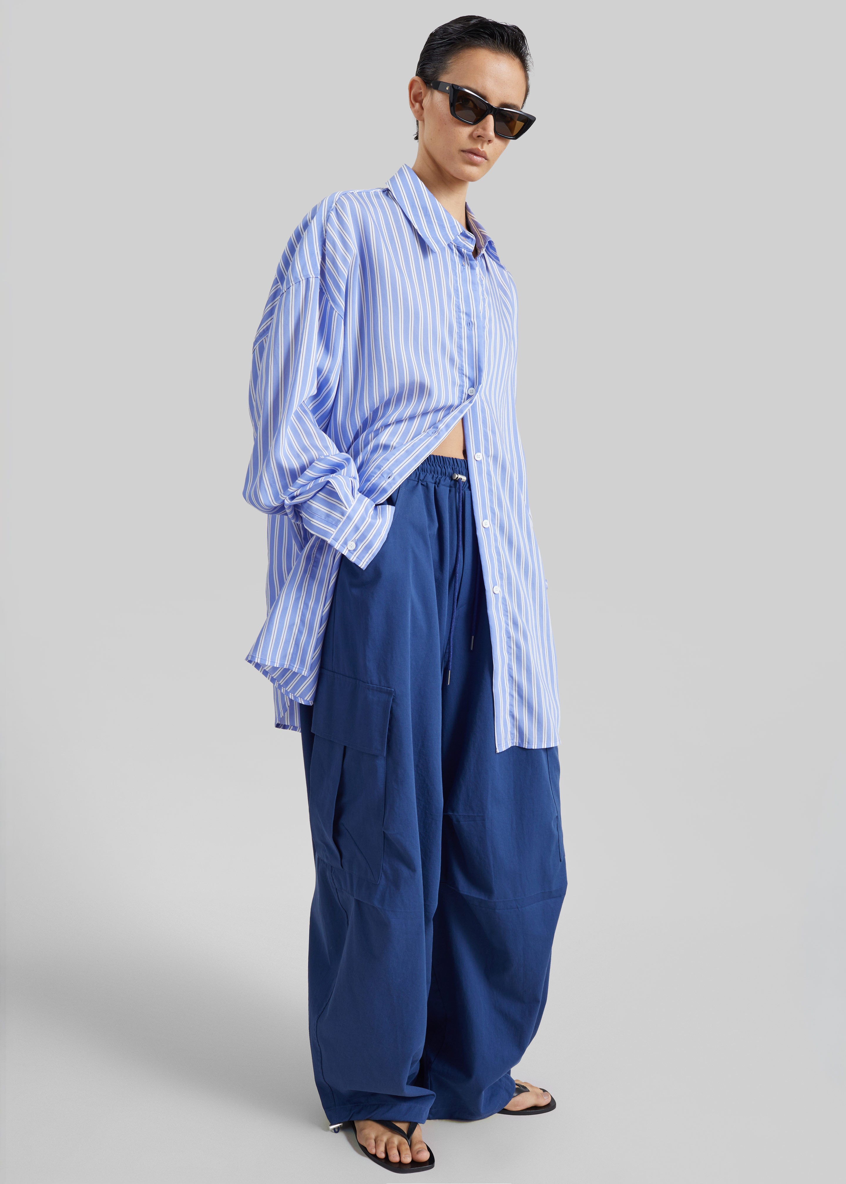 Olby Drawstring Cargo Pants - Cobalt - 5