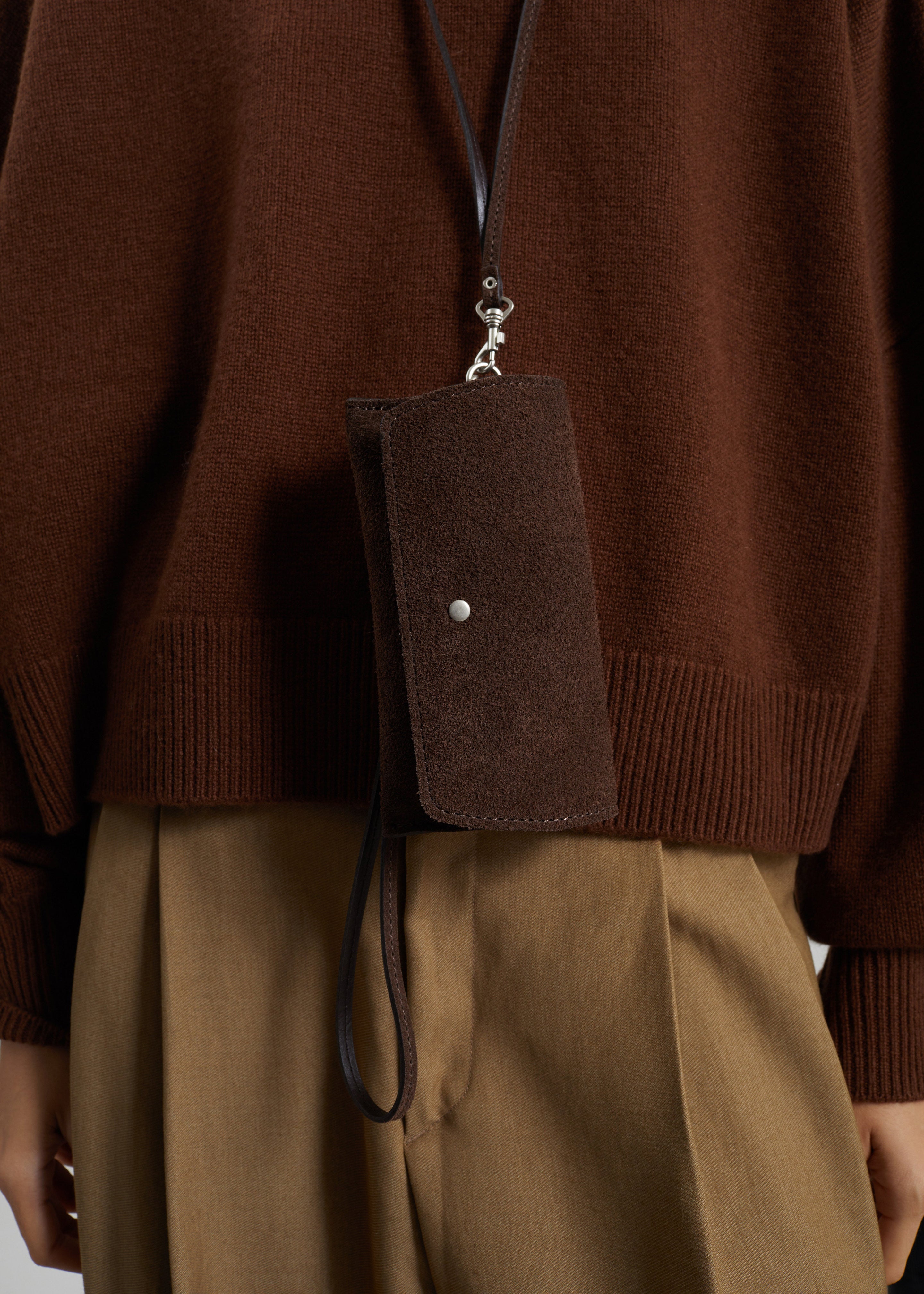 Olea Suede Eyewear Case - Brown - 3