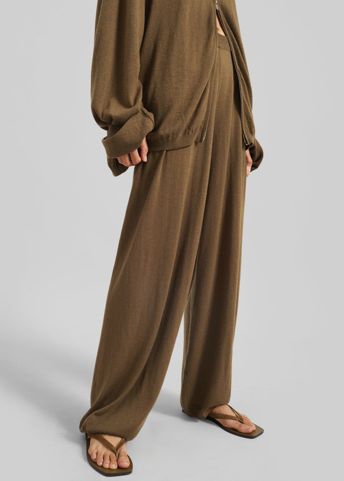 Olia Knit Joggers - Dark Camel - 6