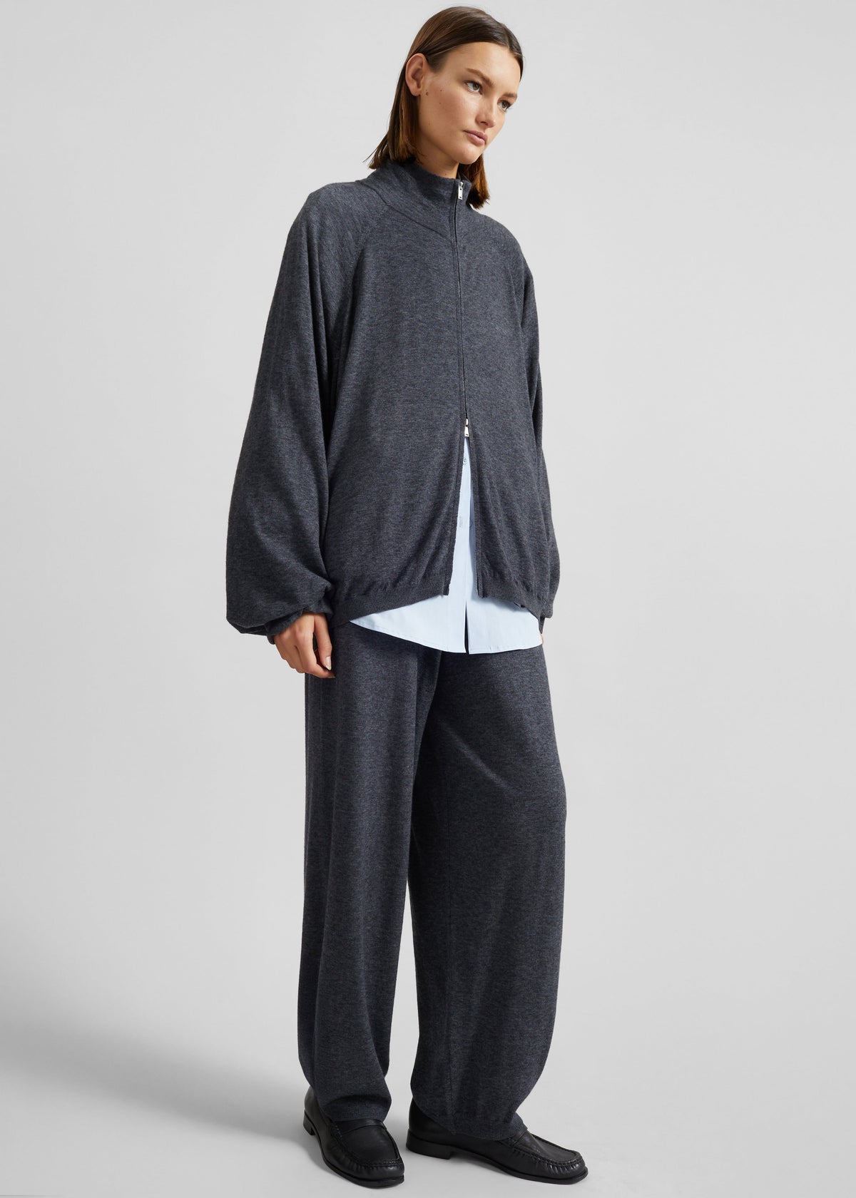 Olia Knit Joggers - Dark Grey Melange - 4