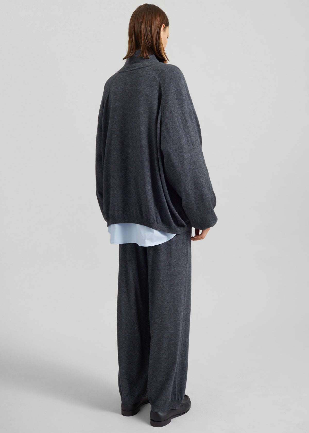 Olia Knit Joggers - Dark Grey Melange - 5