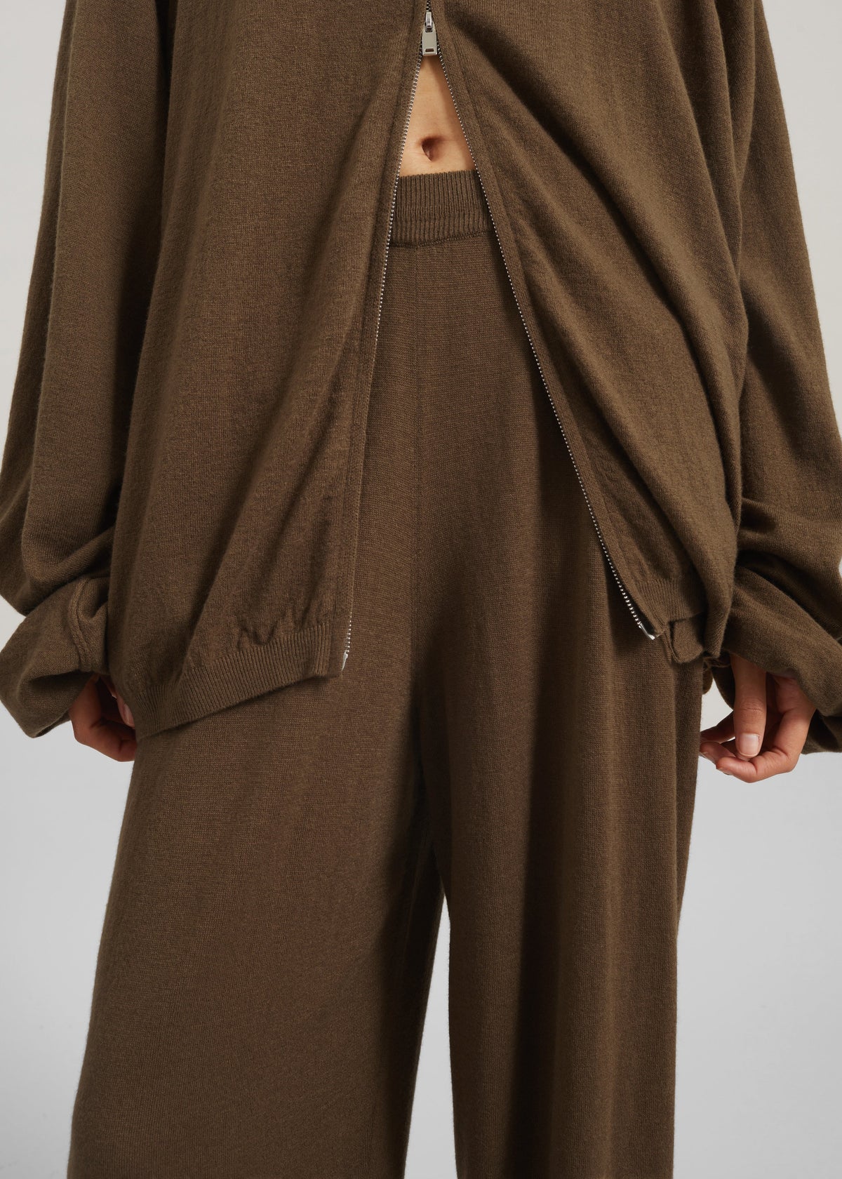 Olia Knit Joggers - Dark Camel - 3