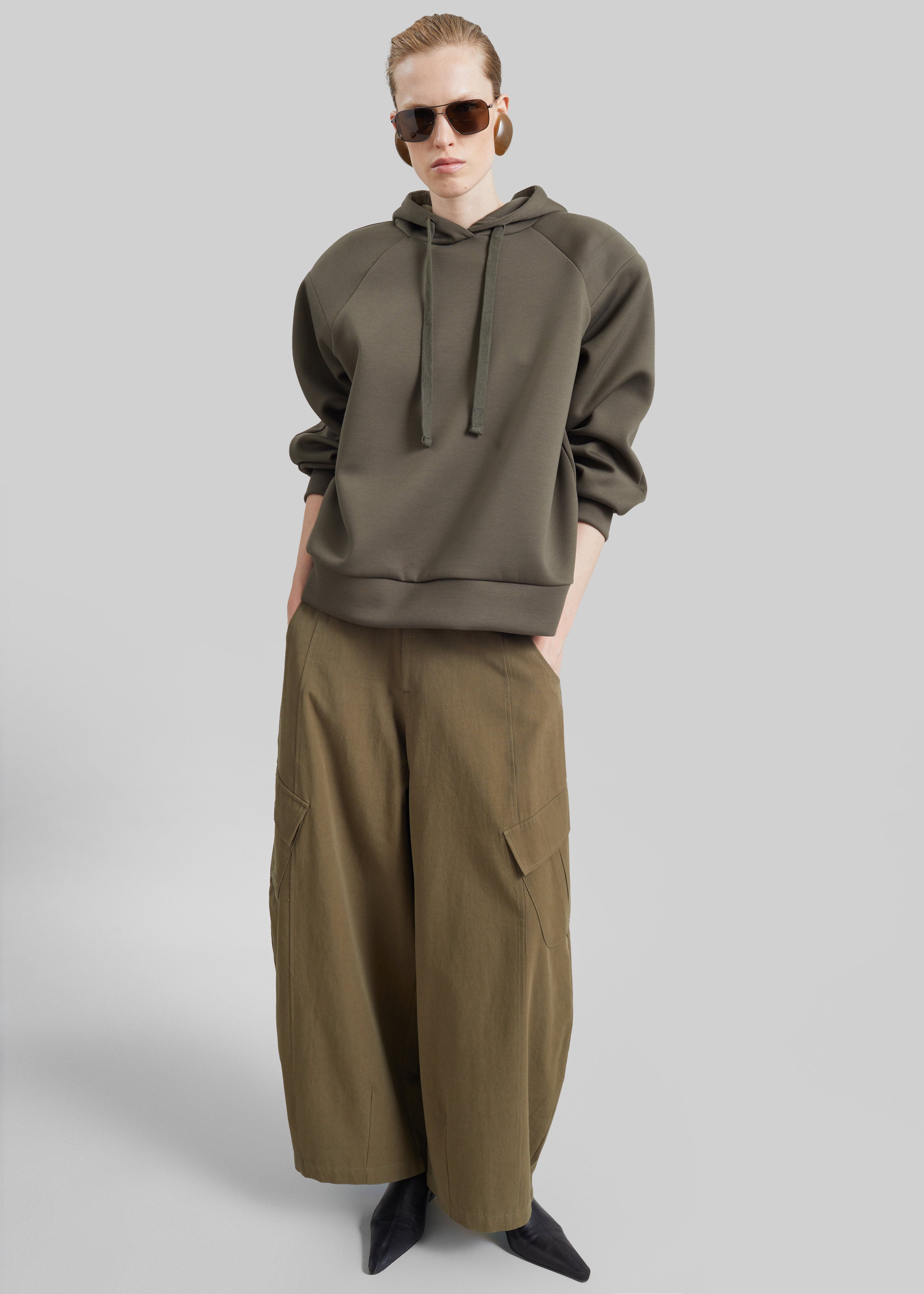 Olian Neoprene Hoodie - Dark Olive