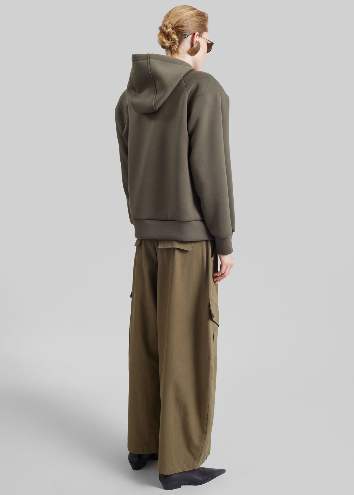 Olian Neoprene Hoodie - Dark Olive