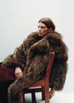 Olin Padded Faux Fur Coat - Brown