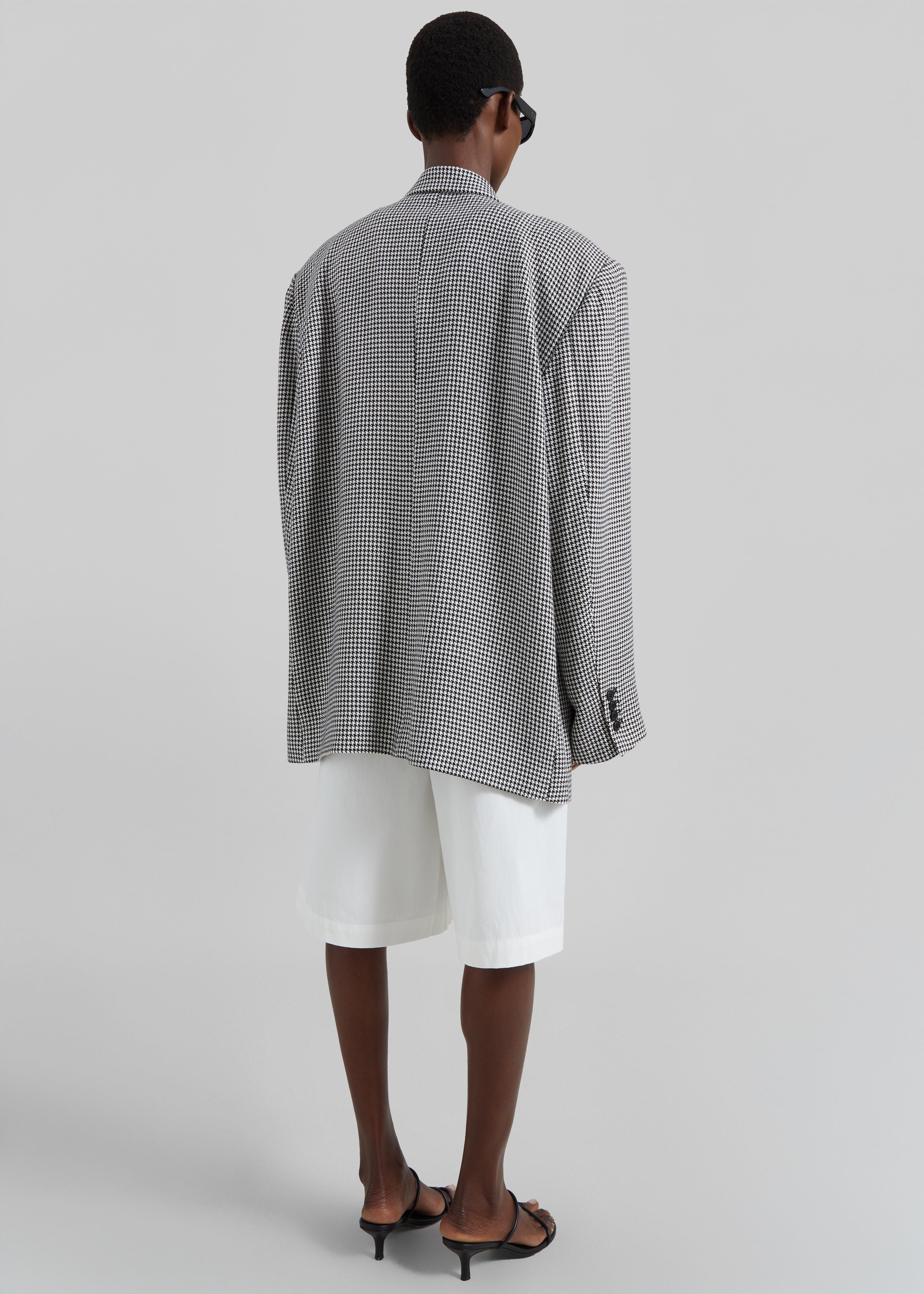 Blazer Olivella oversize à épaulettes - Pied-de-poule noir - 9
