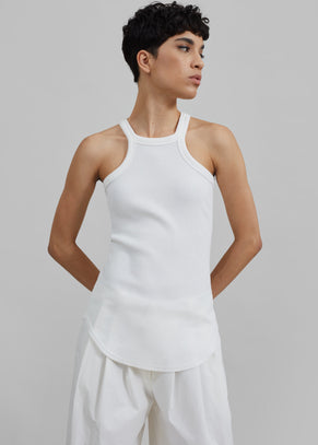 Omi Halter Tank Top - White