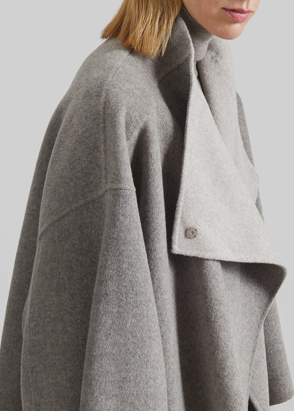 Manteau court Onelle réversible en laine - Beige - 5