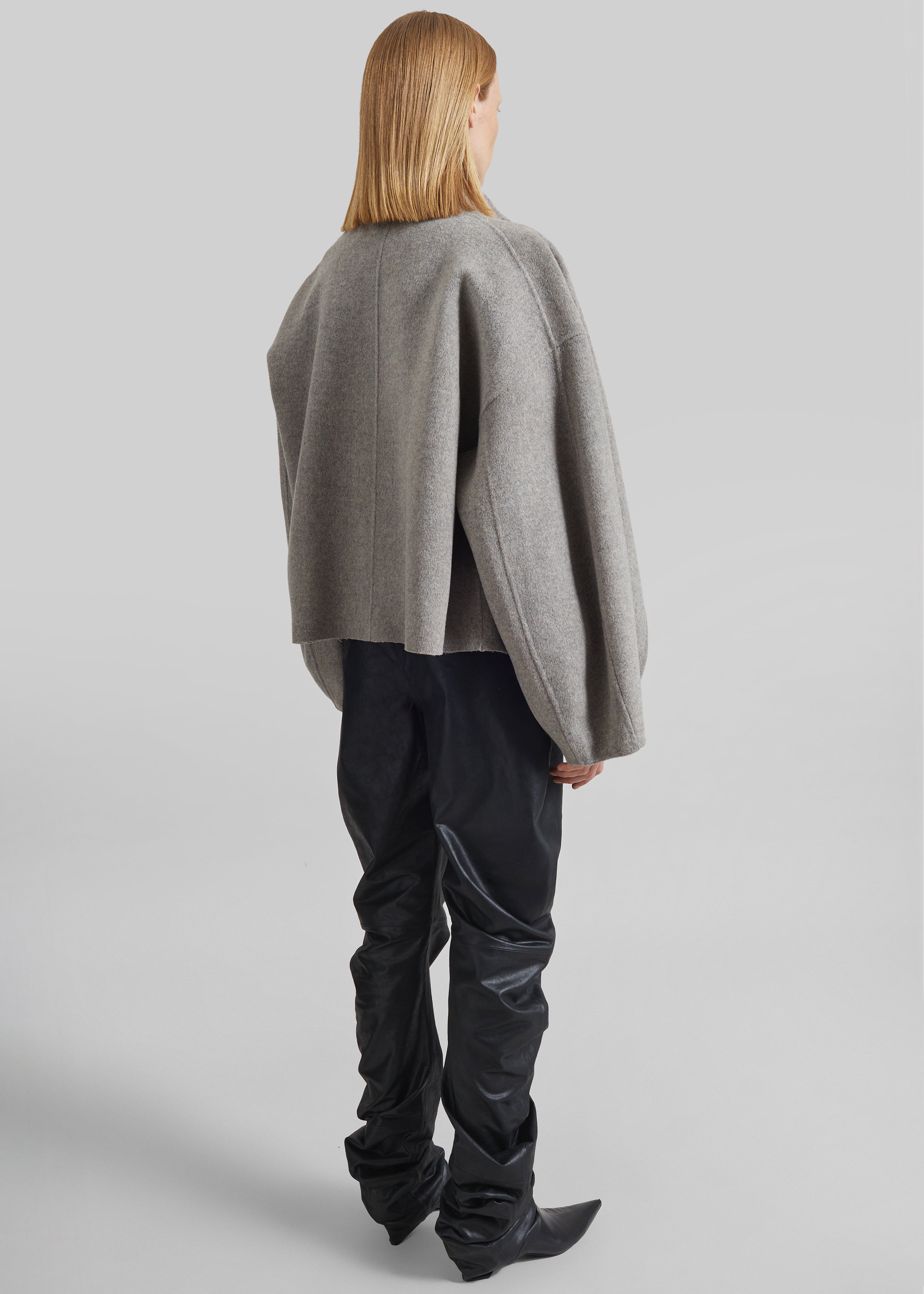 Manteau court Onelle réversible en laine - Beige - 6