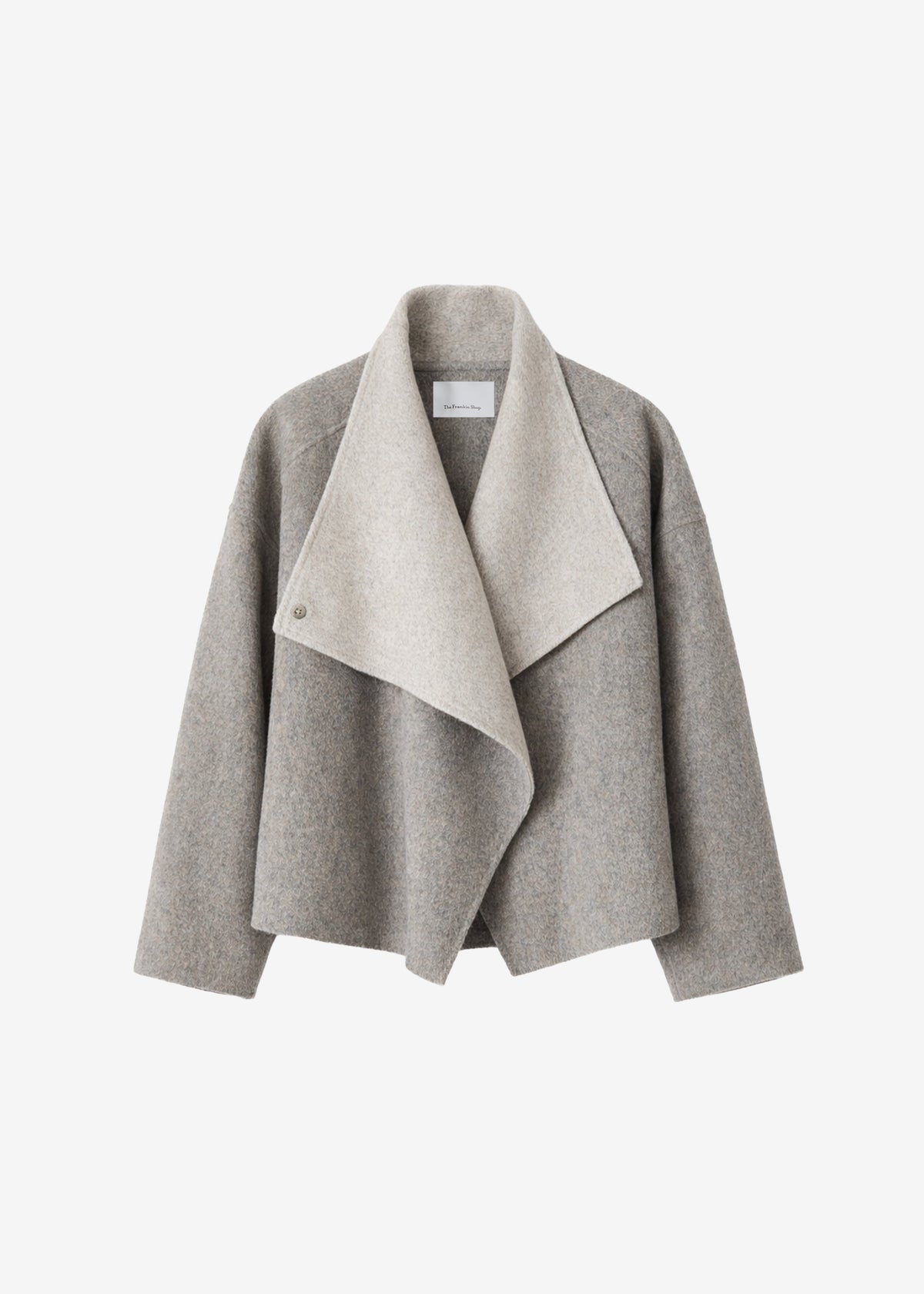 Manteau court Onelle réversible en laine - Beige - 7