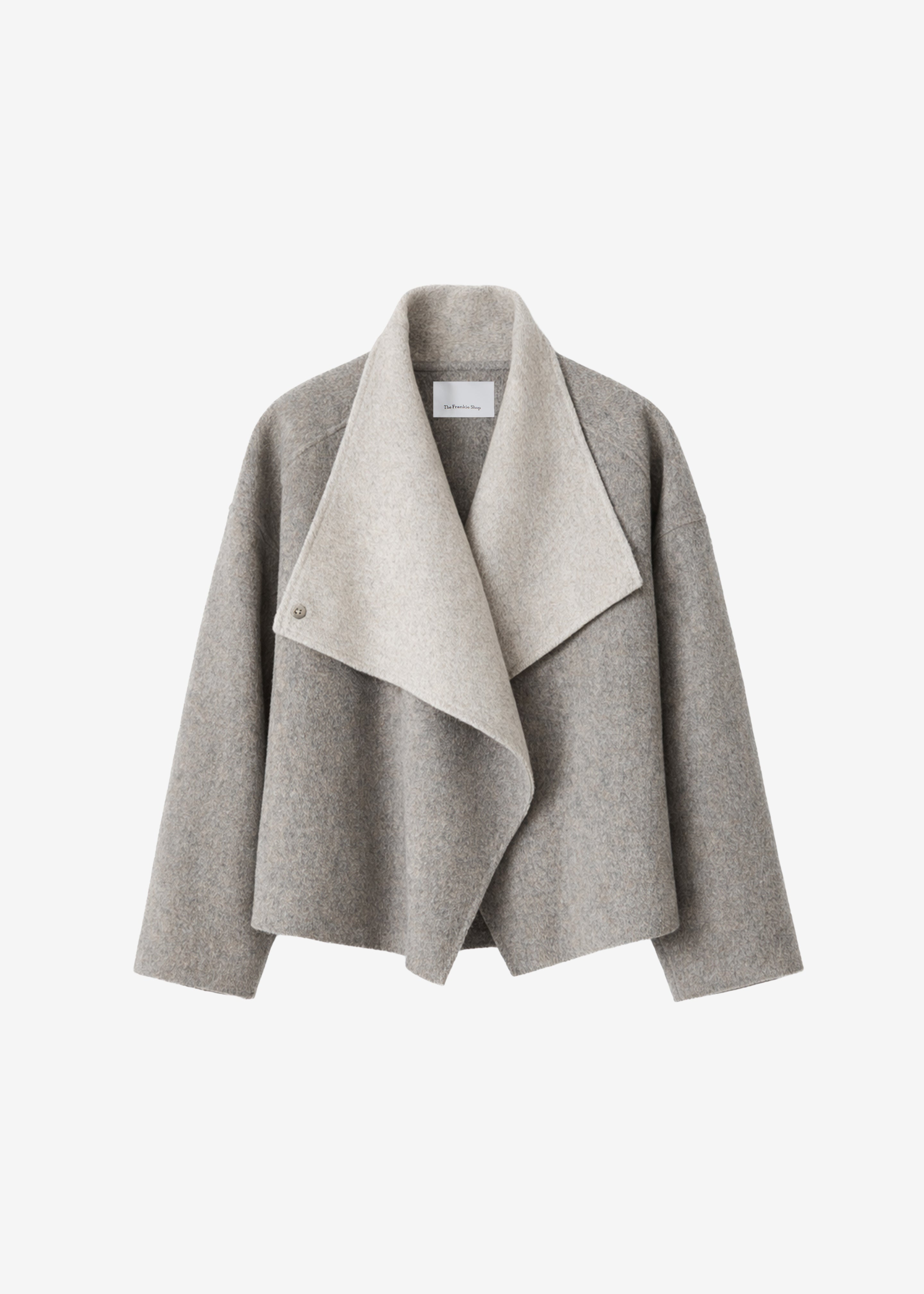 Manteau court Onelle réversible en laine - Beige - 7